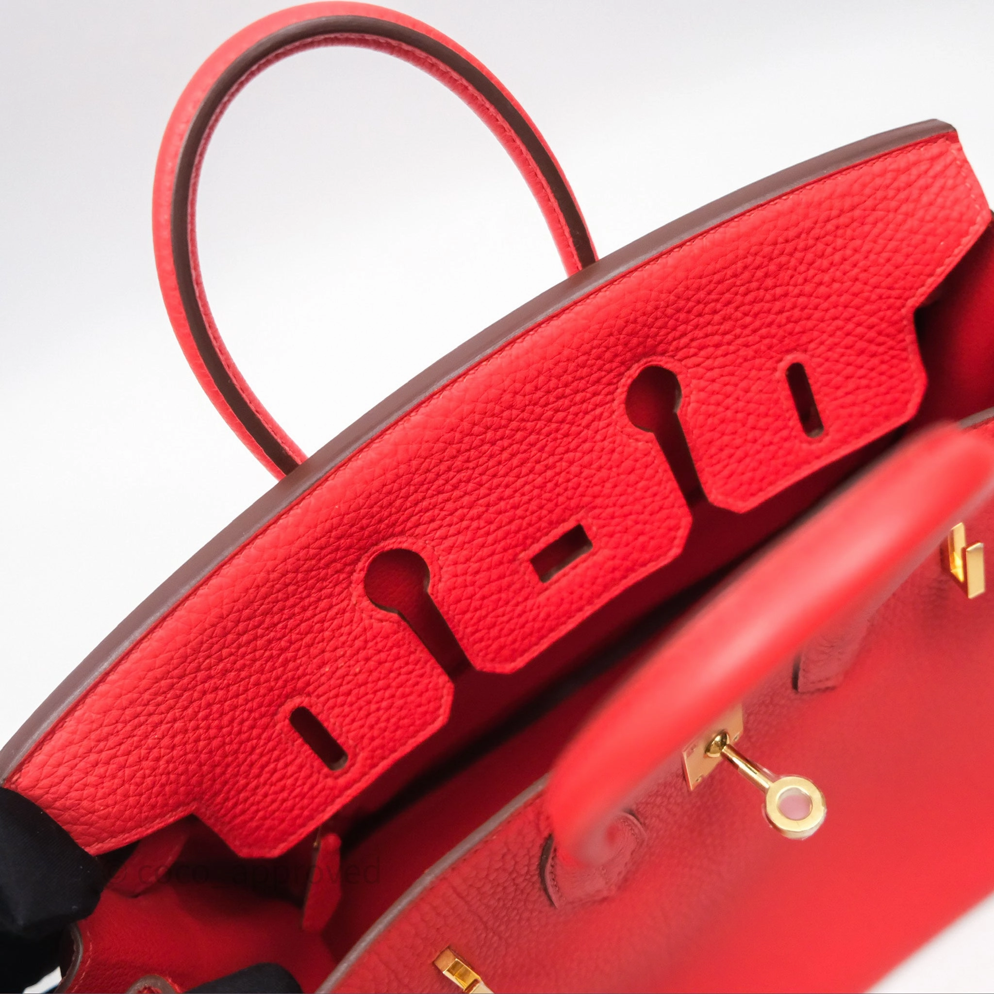 Herms Birkin 25 Retourne Rouge Tomate S5 Clemence Gold Hardware