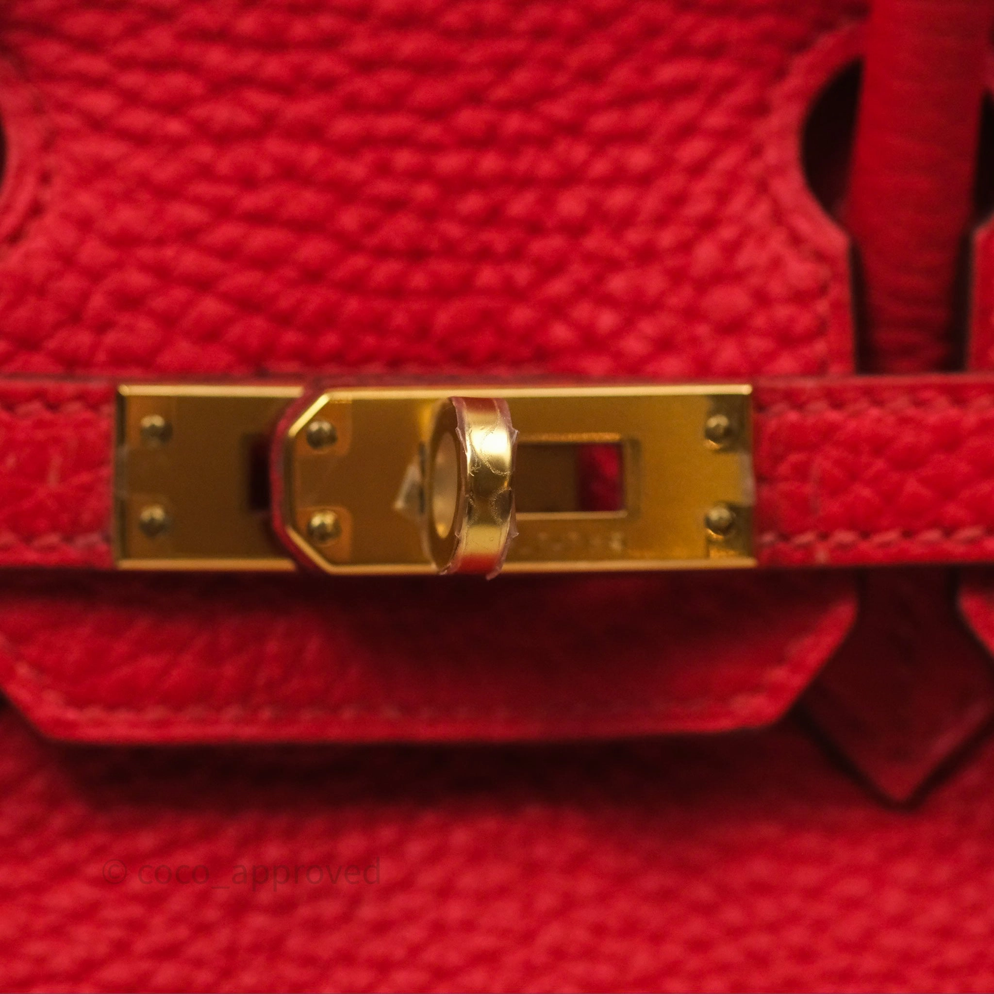 Herms Birkin 25 Retourne Rouge Tomate S5 Clemence Gold Hardware
