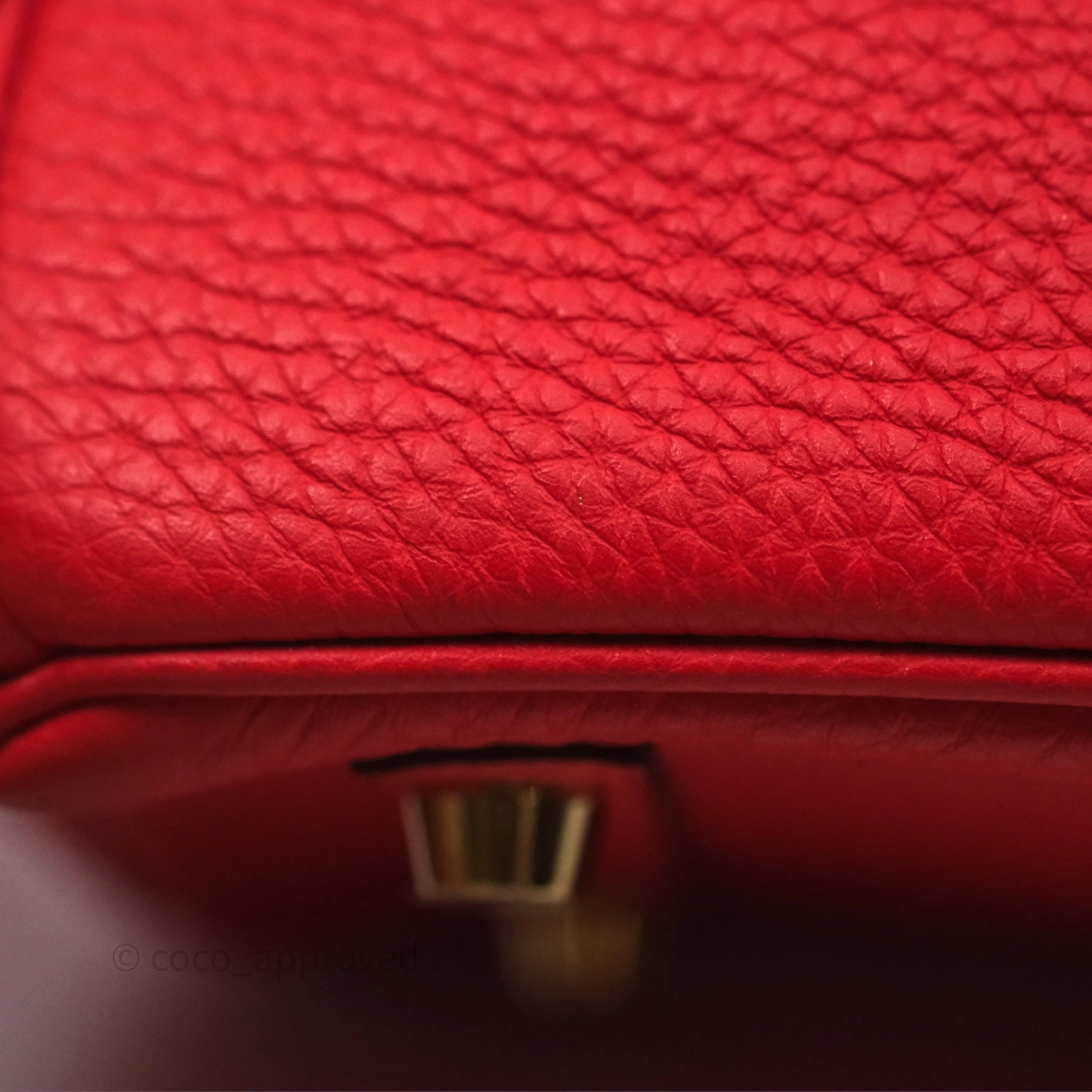 Herms Birkin 25 Retourne Rouge Tomate S5 Clemence Gold Hardware