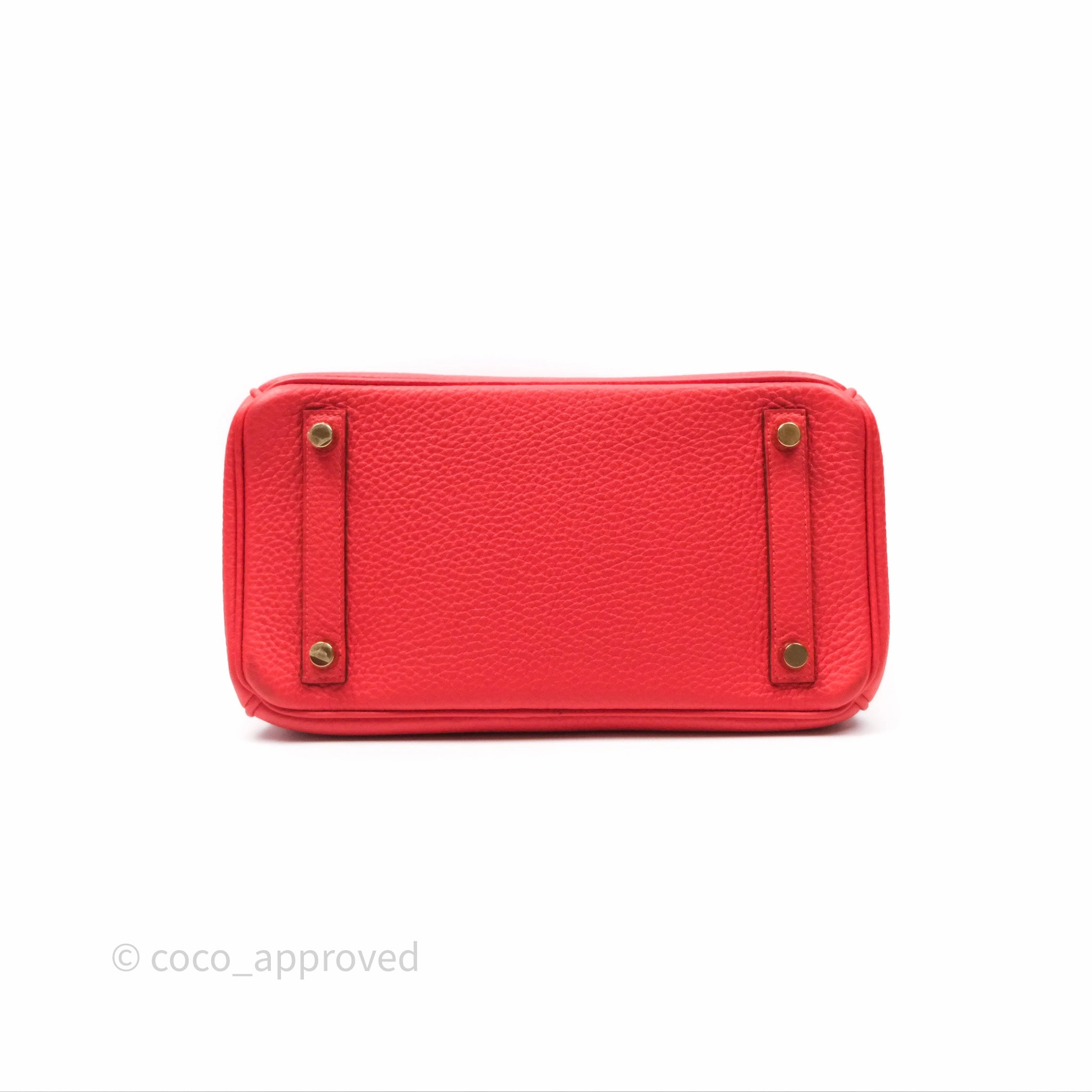 Herms Birkin 25 Retourne Rouge Tomate S5 Clemence Gold Hardware
