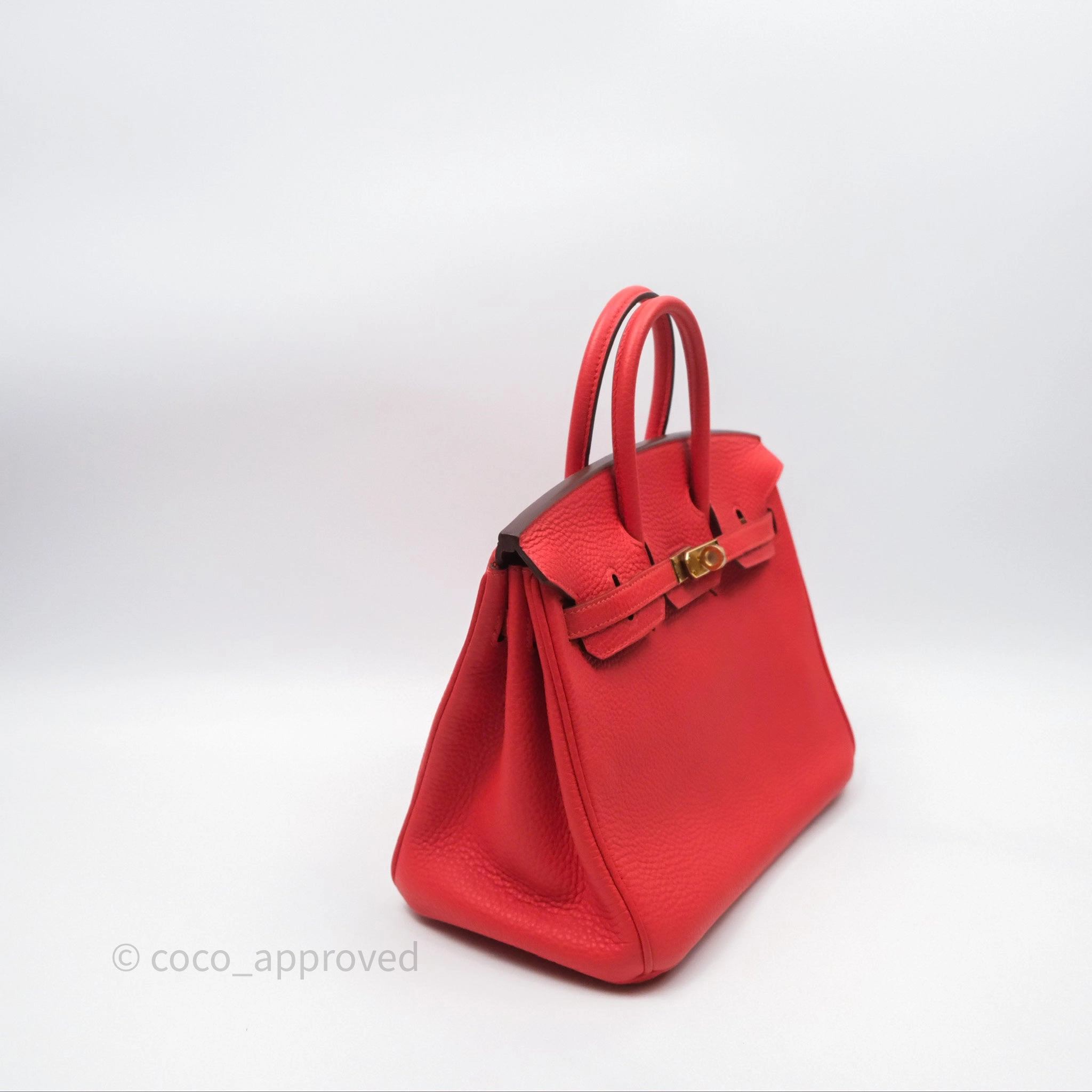 Herms Birkin 25 Retourne Rouge Tomate S5 Clemence Gold Hardware