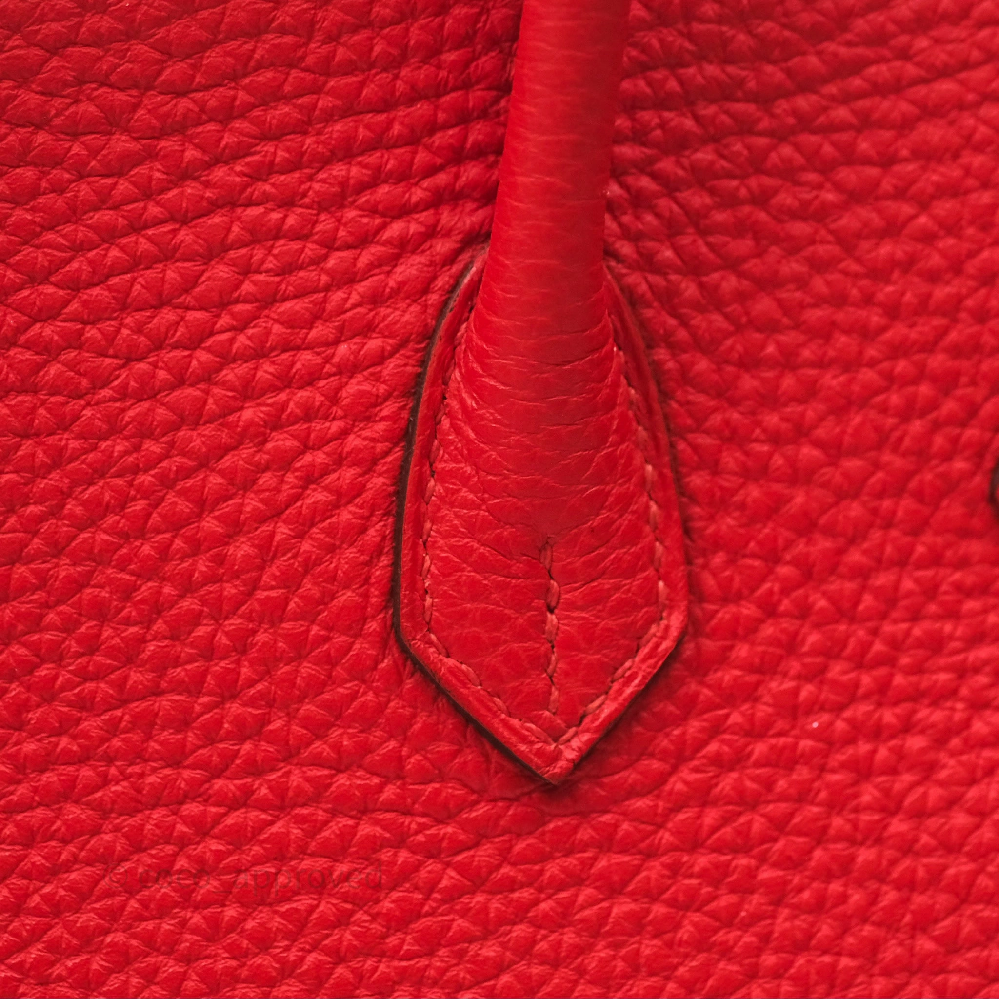 Herms Birkin 25 Retourne Rouge Tomate S5 Clemence Gold Hardware