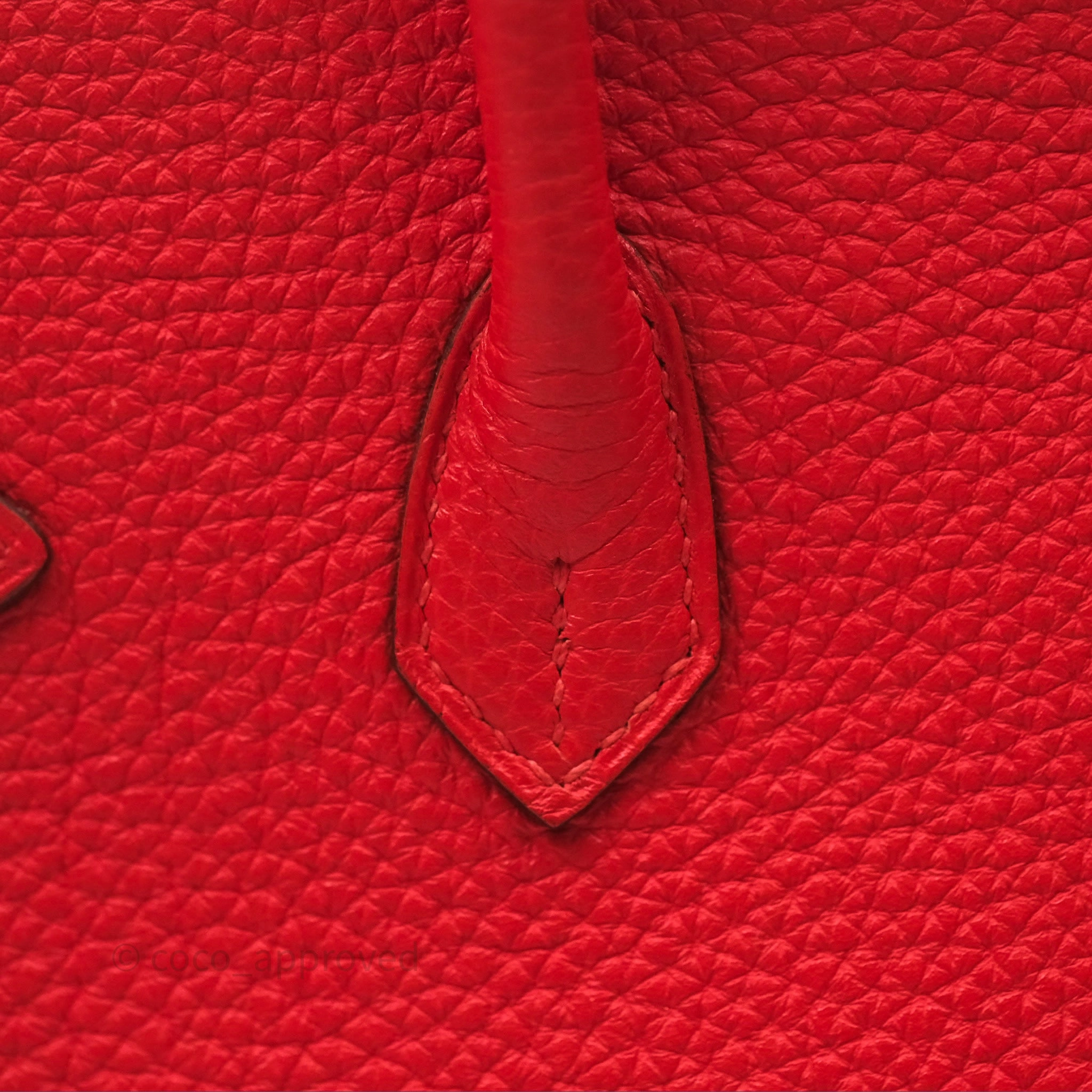 Herms Birkin 25 Retourne Rouge Tomate S5 Clemence Gold Hardware