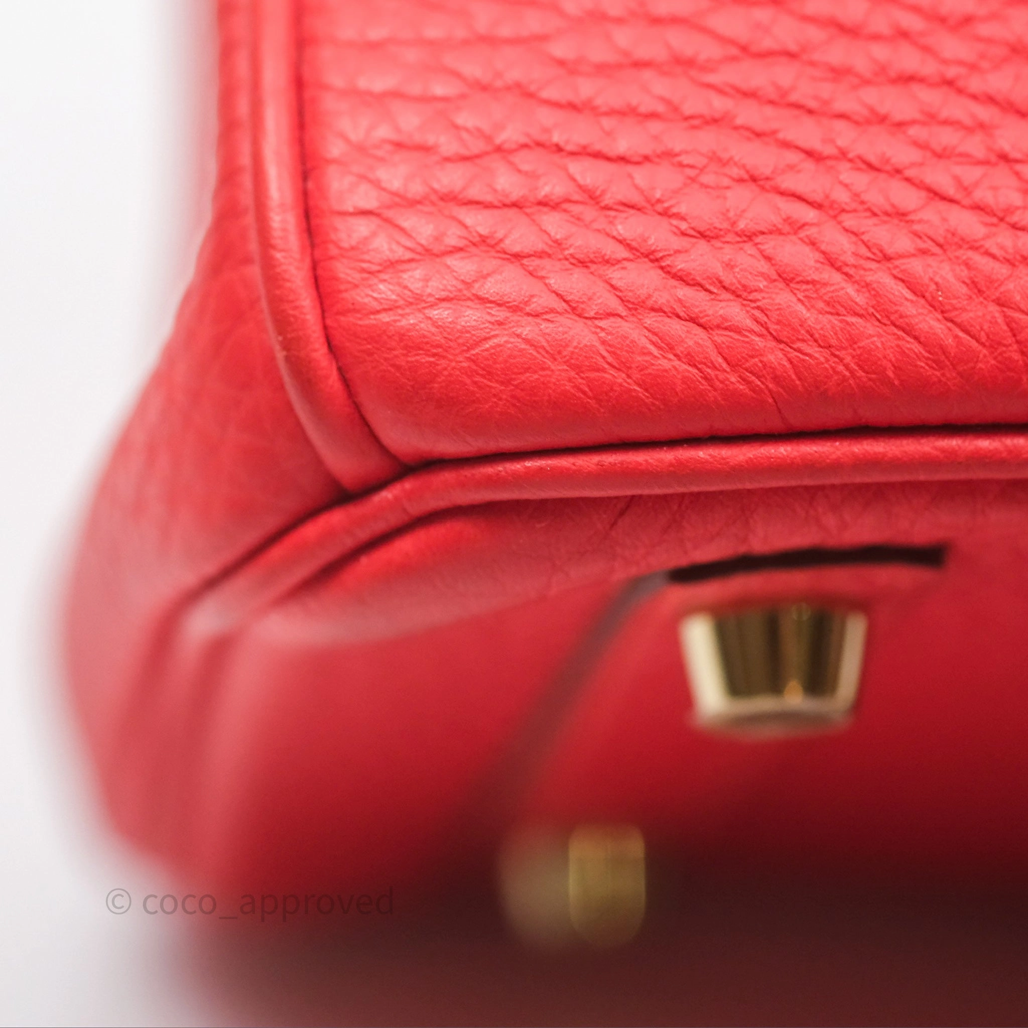 Herms Birkin 25 Retourne Rouge Tomate S5 Clemence Gold Hardware