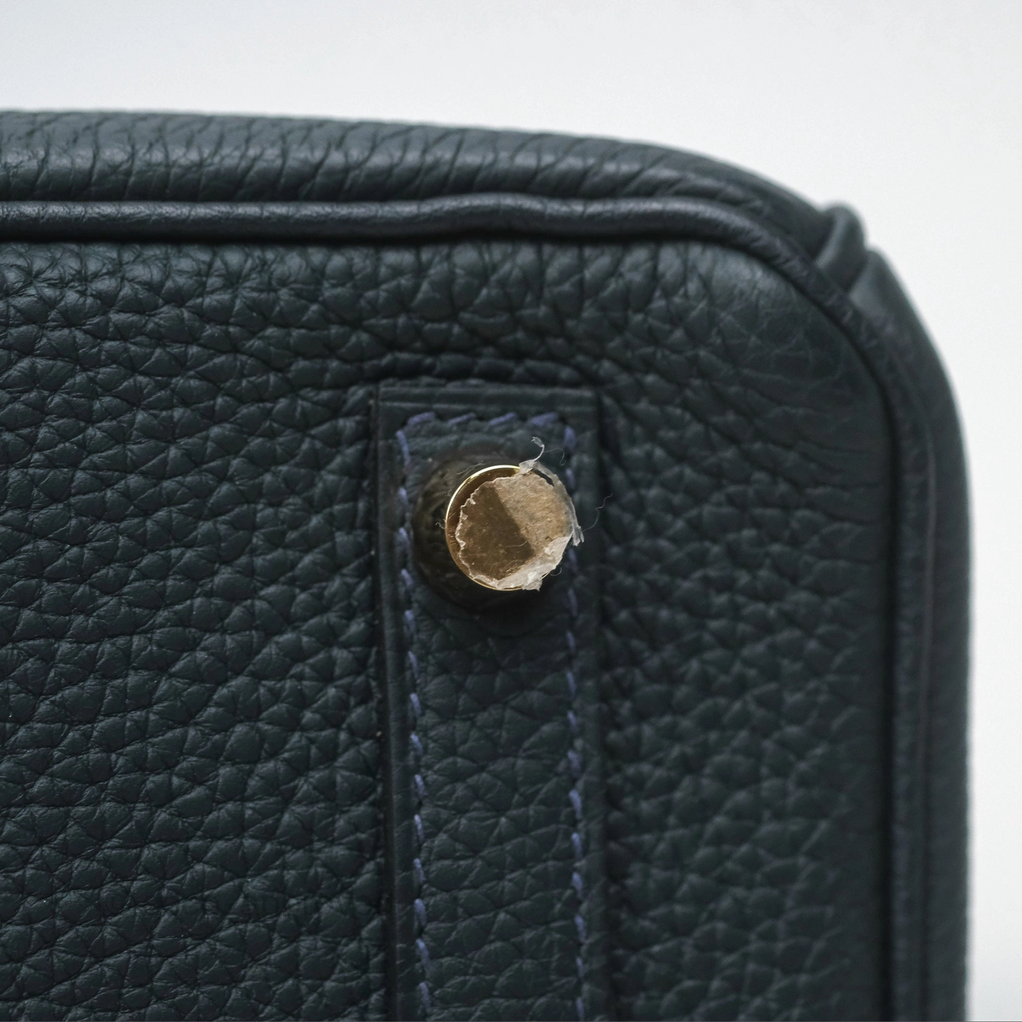 Herms Birkin 25 Retourne Vert Rousseau V0 Togo Gold Hardware