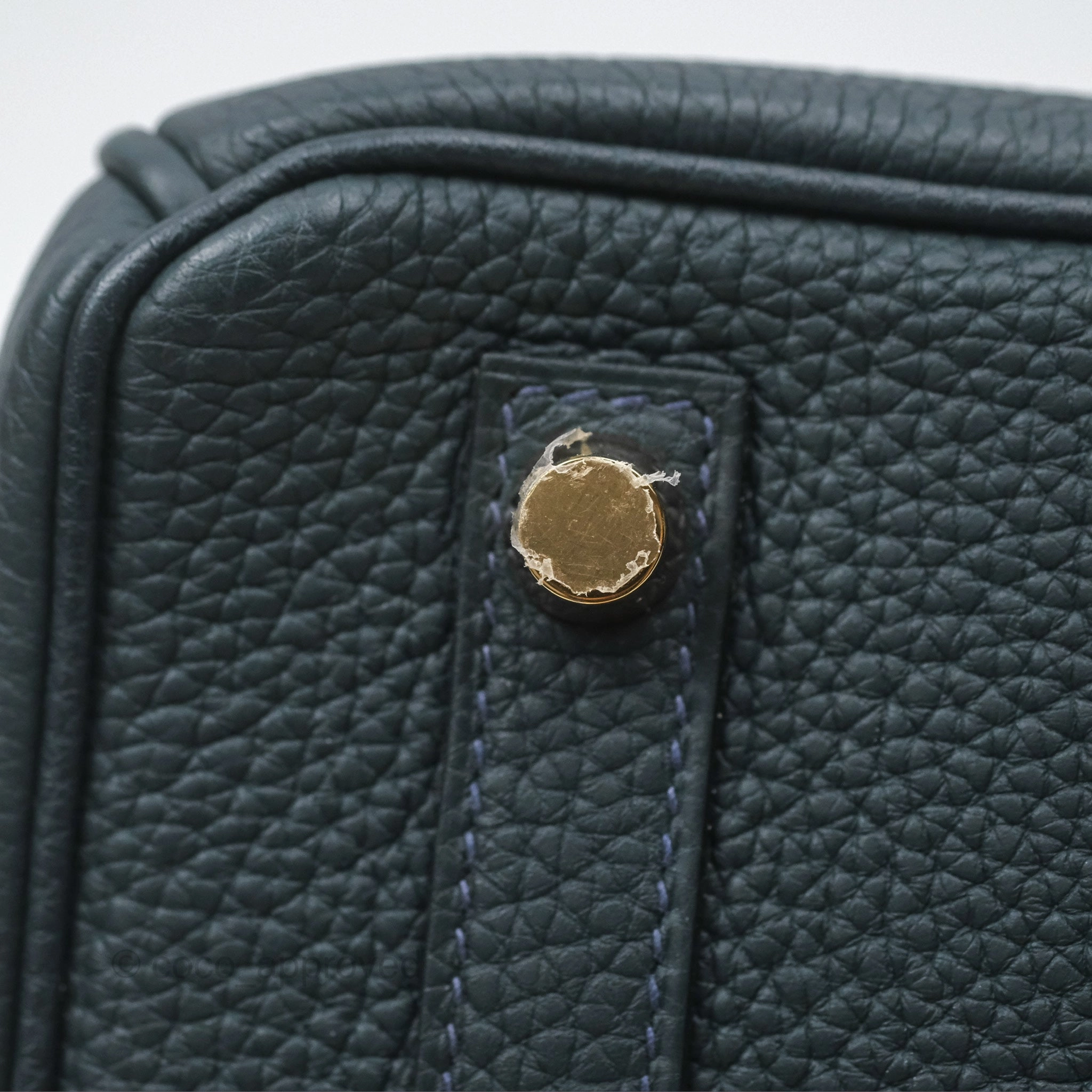 Herms Birkin 25 Retourne Vert Rousseau V0 Togo Gold Hardware