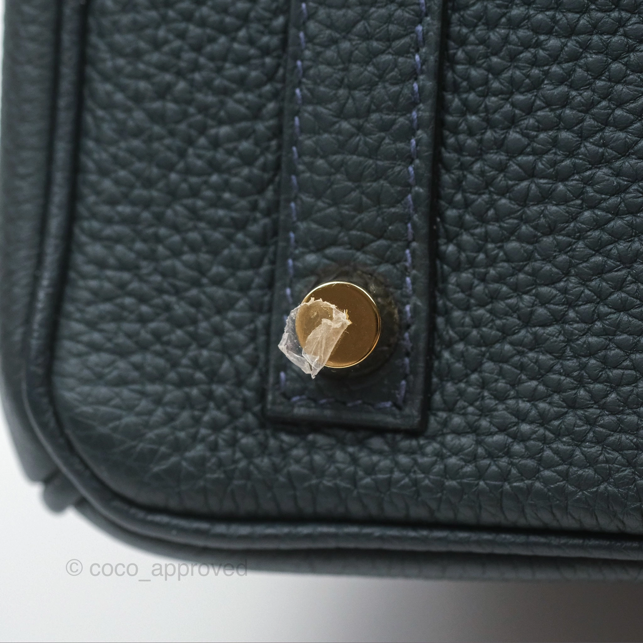 Herms Birkin 25 Retourne Vert Rousseau V0 Togo Gold Hardware