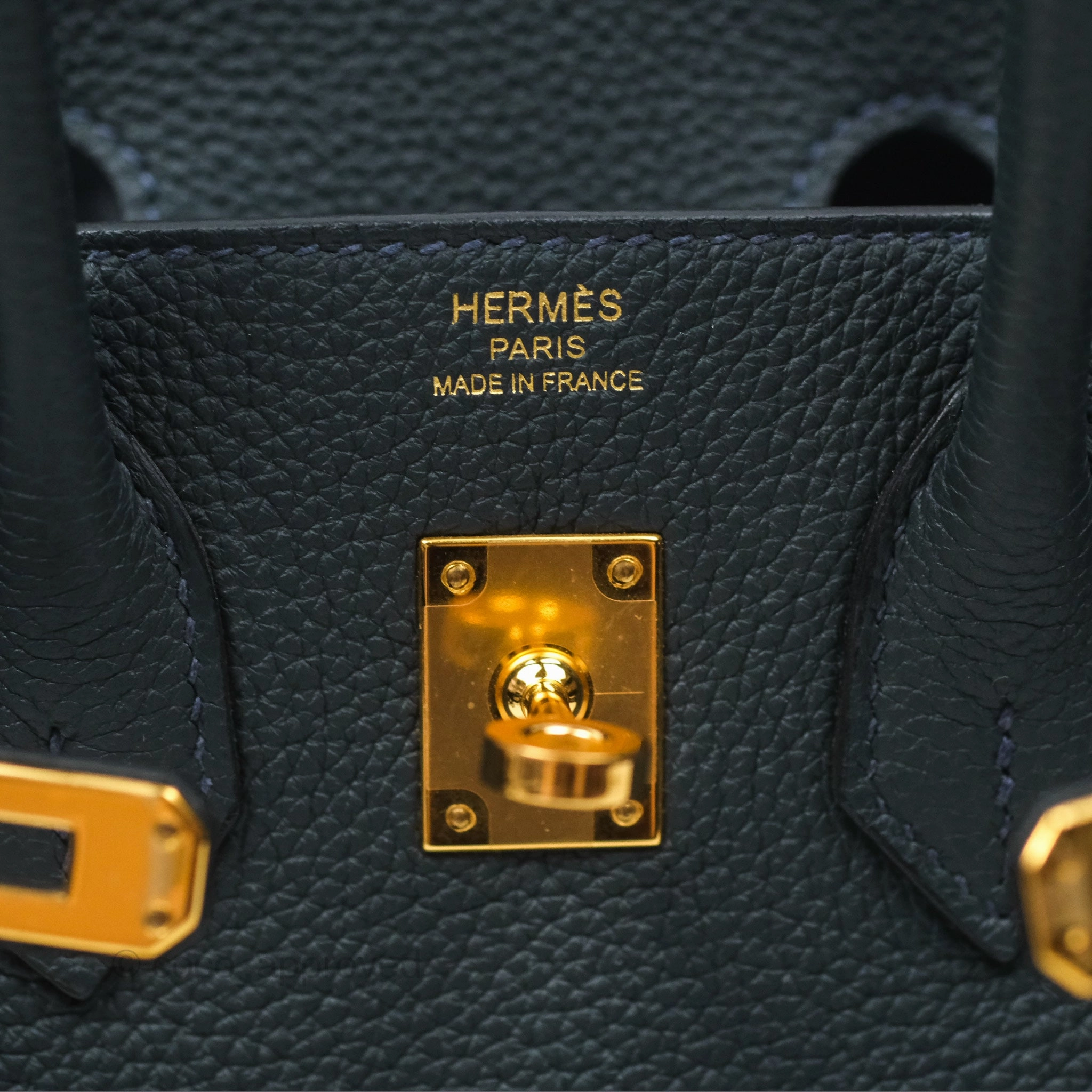 Herms Birkin 25 Retourne Vert Rousseau V0 Togo Gold Hardware