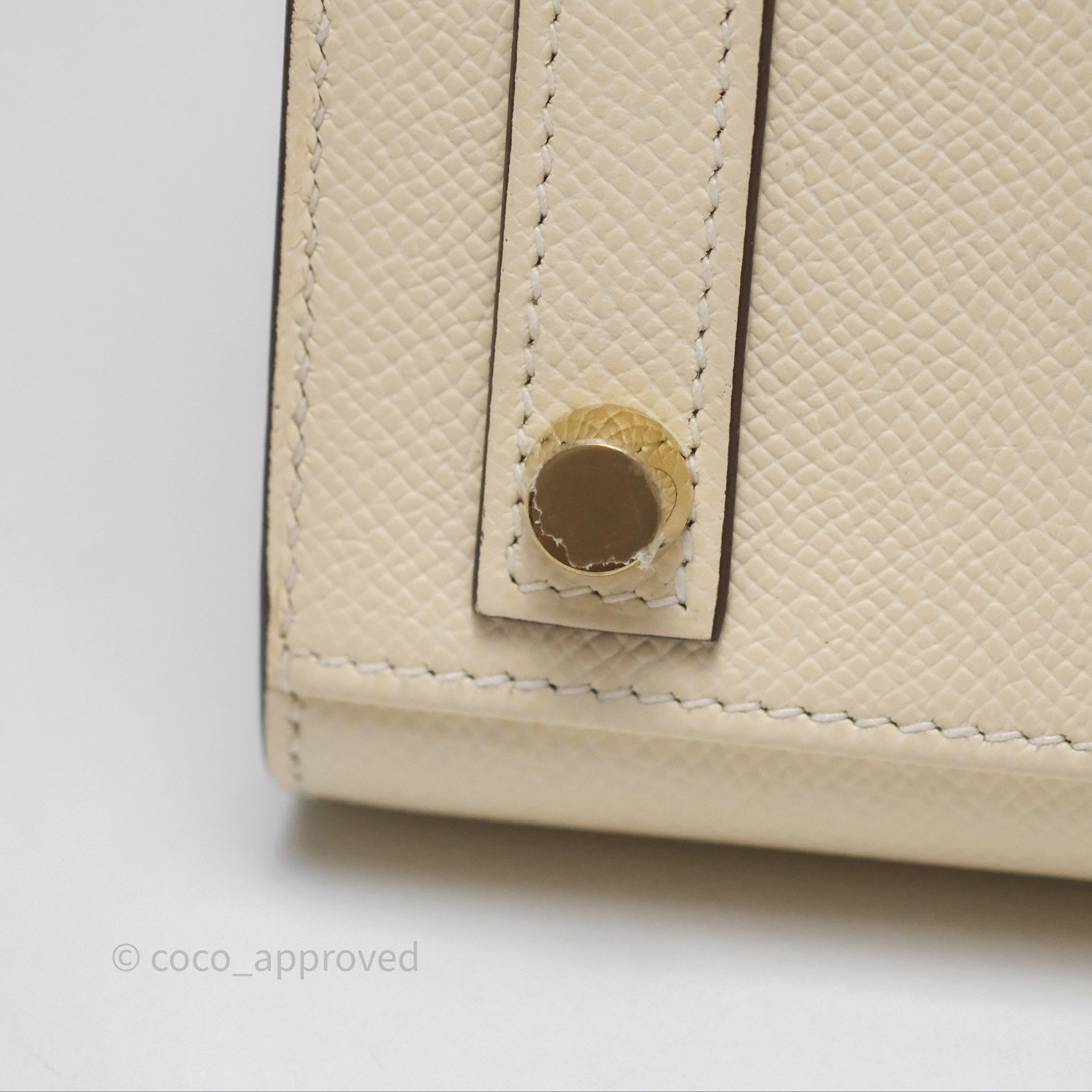 Herms Birkin 25 Sellier Nata I2 Epsom Gold Hardware