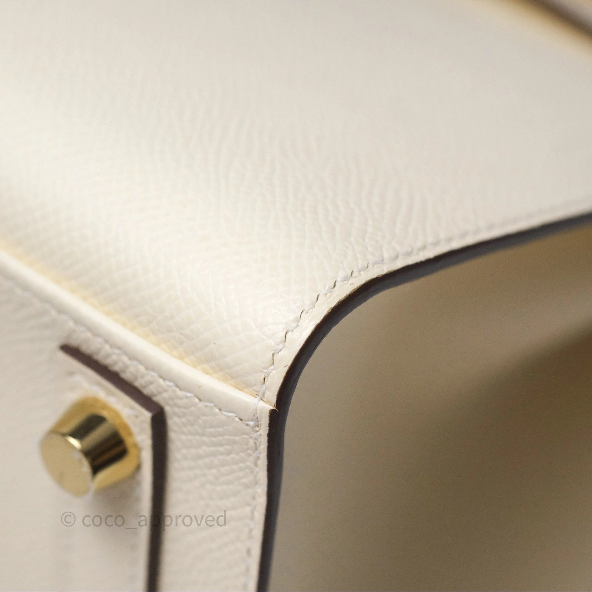 Herms Birkin 25 Sellier Nata I2 Epsom Gold Hardware