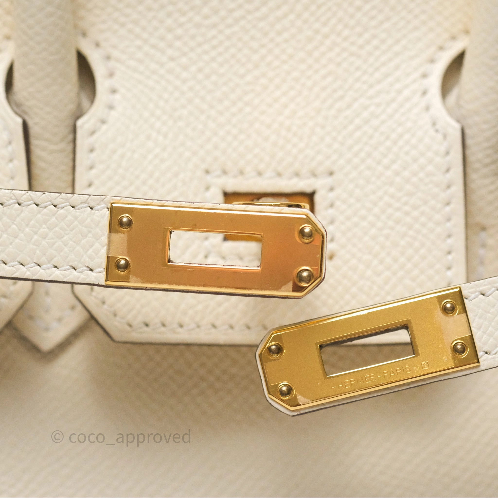 Herms Birkin 25 Sellier Nata I2 Epsom Gold Hardware