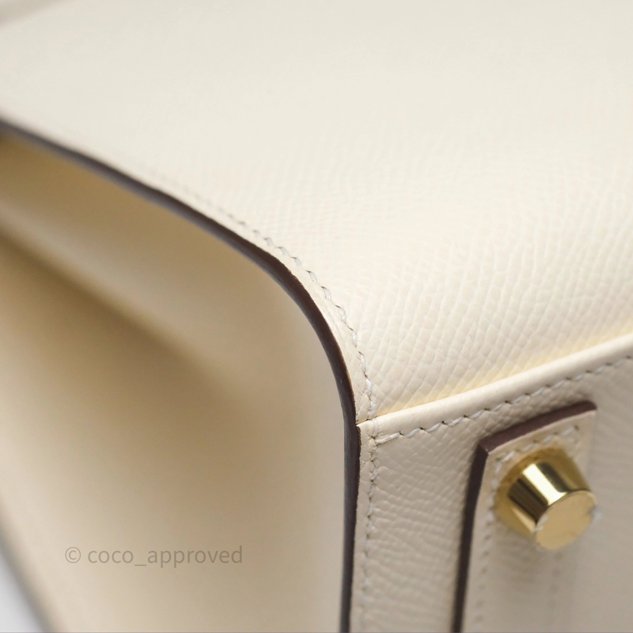 Herms Birkin 25 Sellier Nata I2 Epsom Gold Hardware