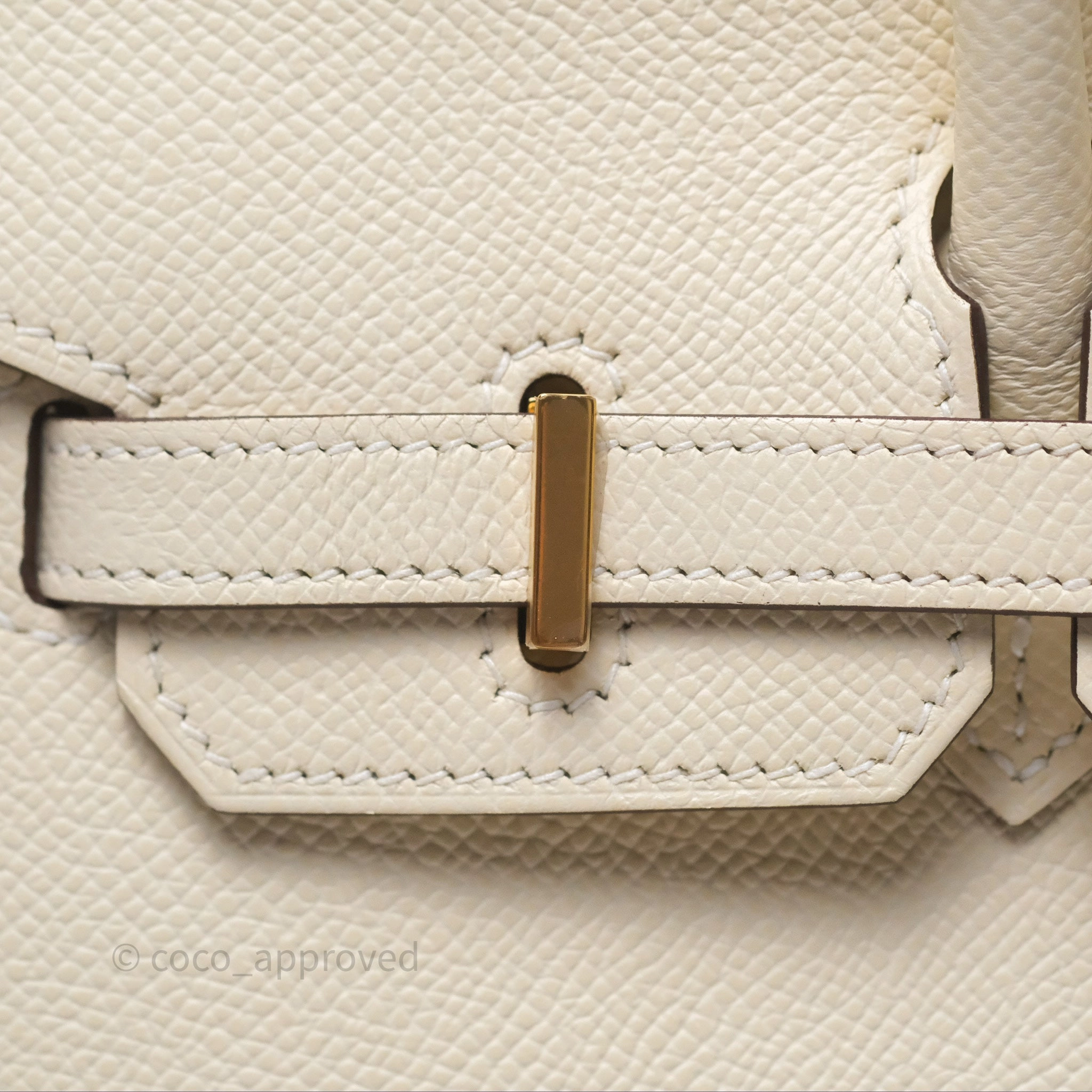 Herms Birkin 25 Sellier Nata I2 Epsom Gold Hardware