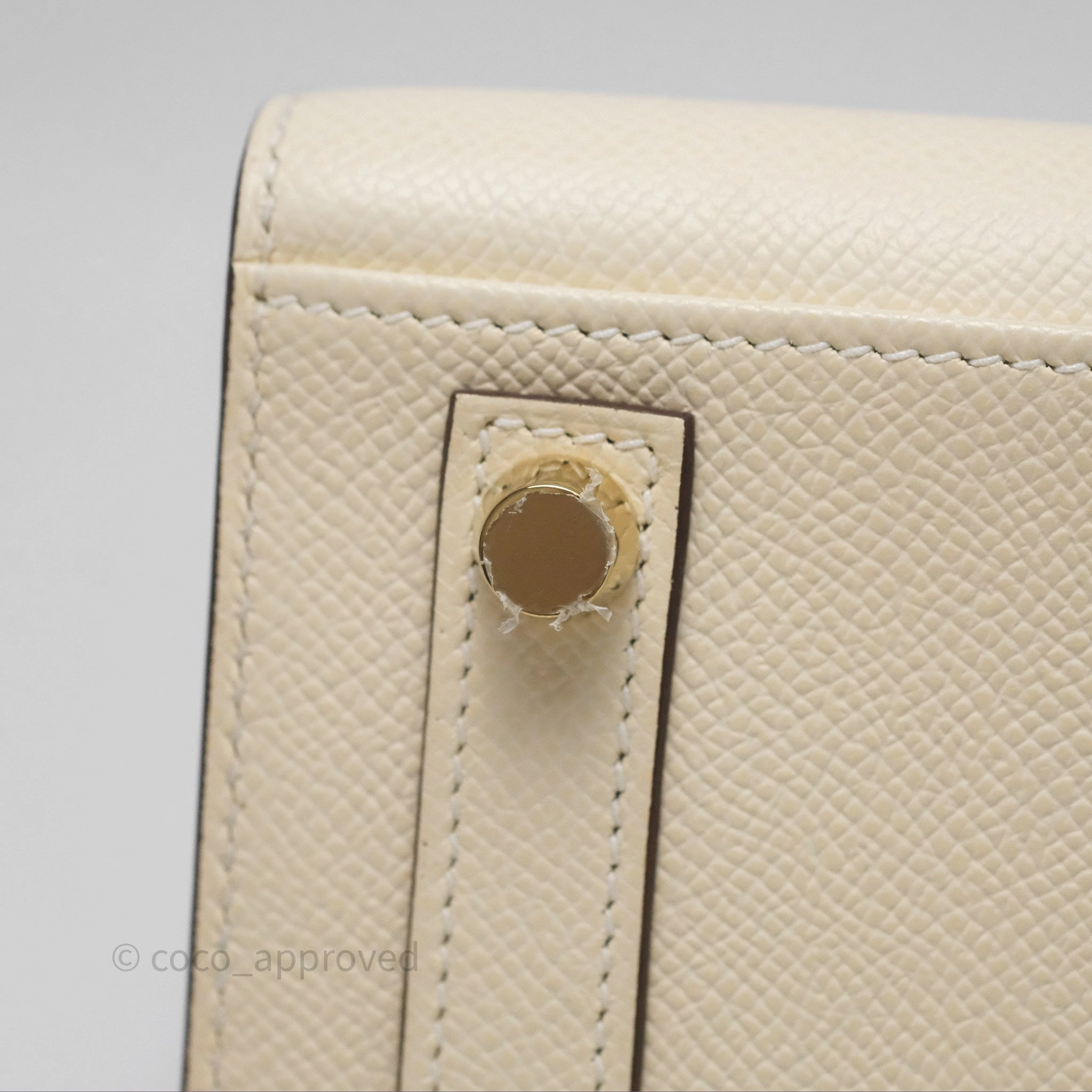 Herms Birkin 25 Sellier Nata I2 Epsom Gold Hardware