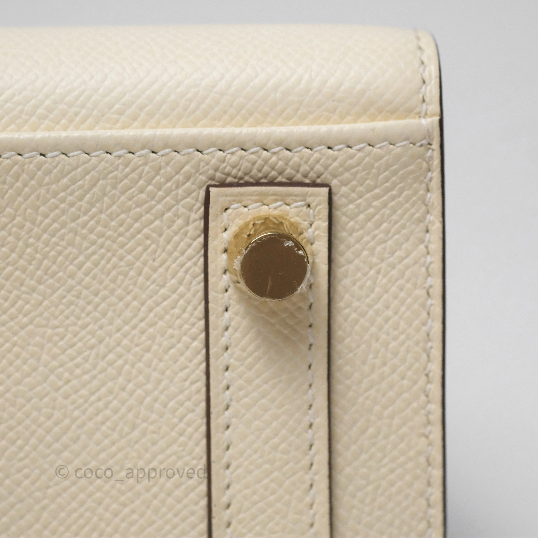 Herms Birkin 25 Sellier Nata I2 Epsom Gold Hardware