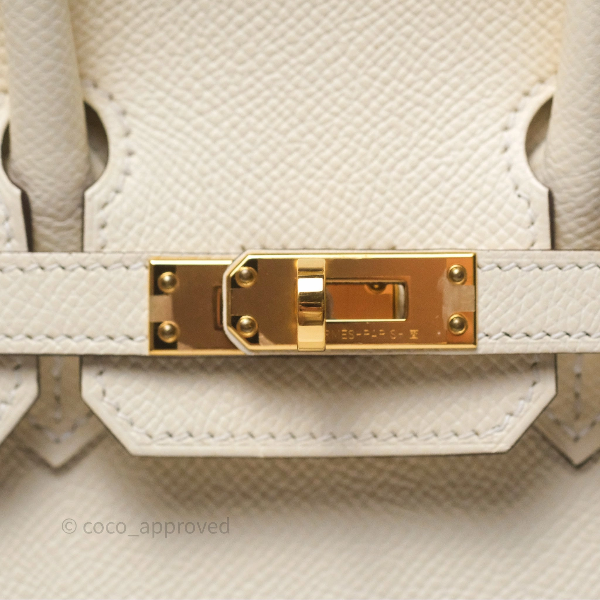 Herms Birkin 25 Sellier Nata I2 Epsom Gold Hardware