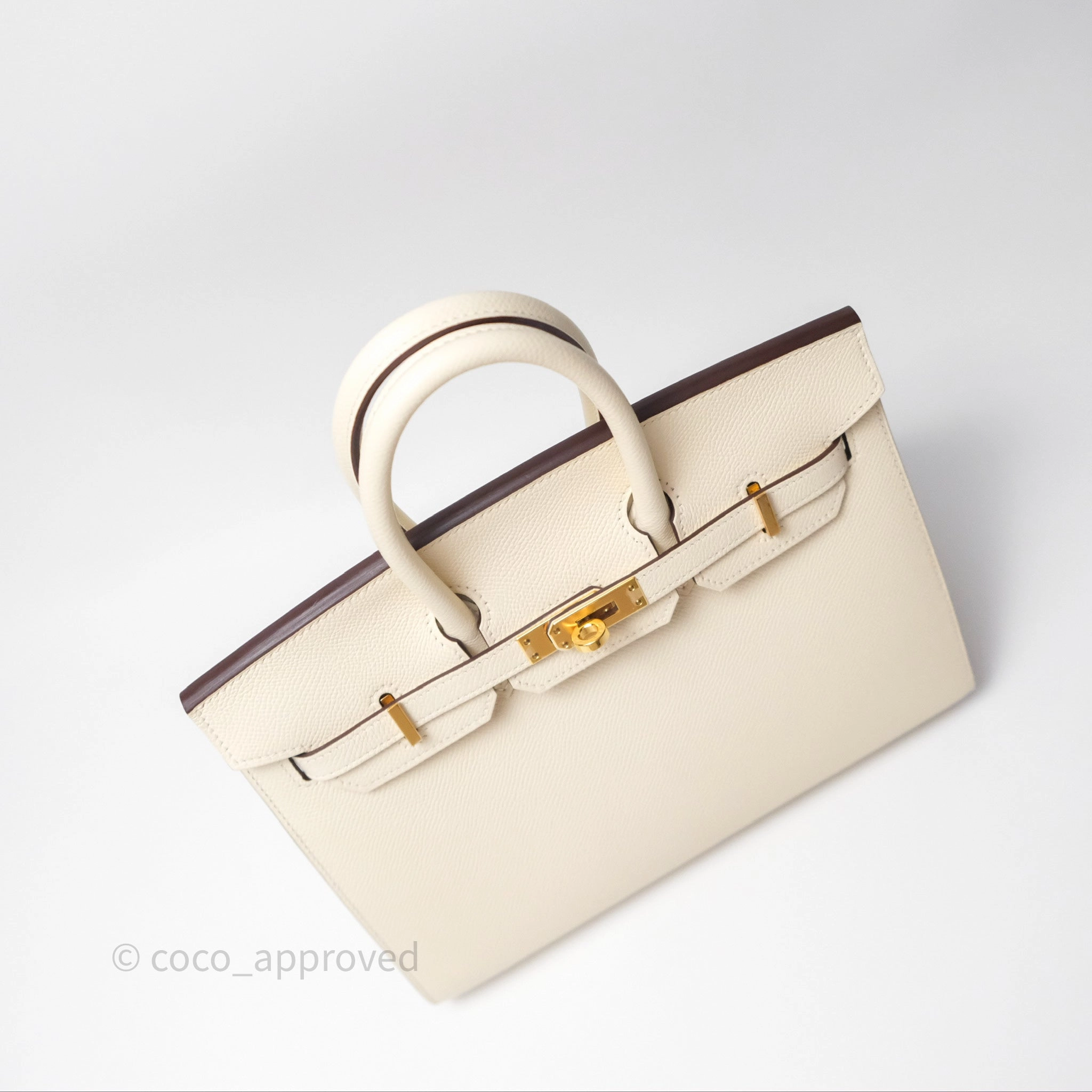Herms Birkin 25 Sellier Nata I2 Epsom Gold Hardware