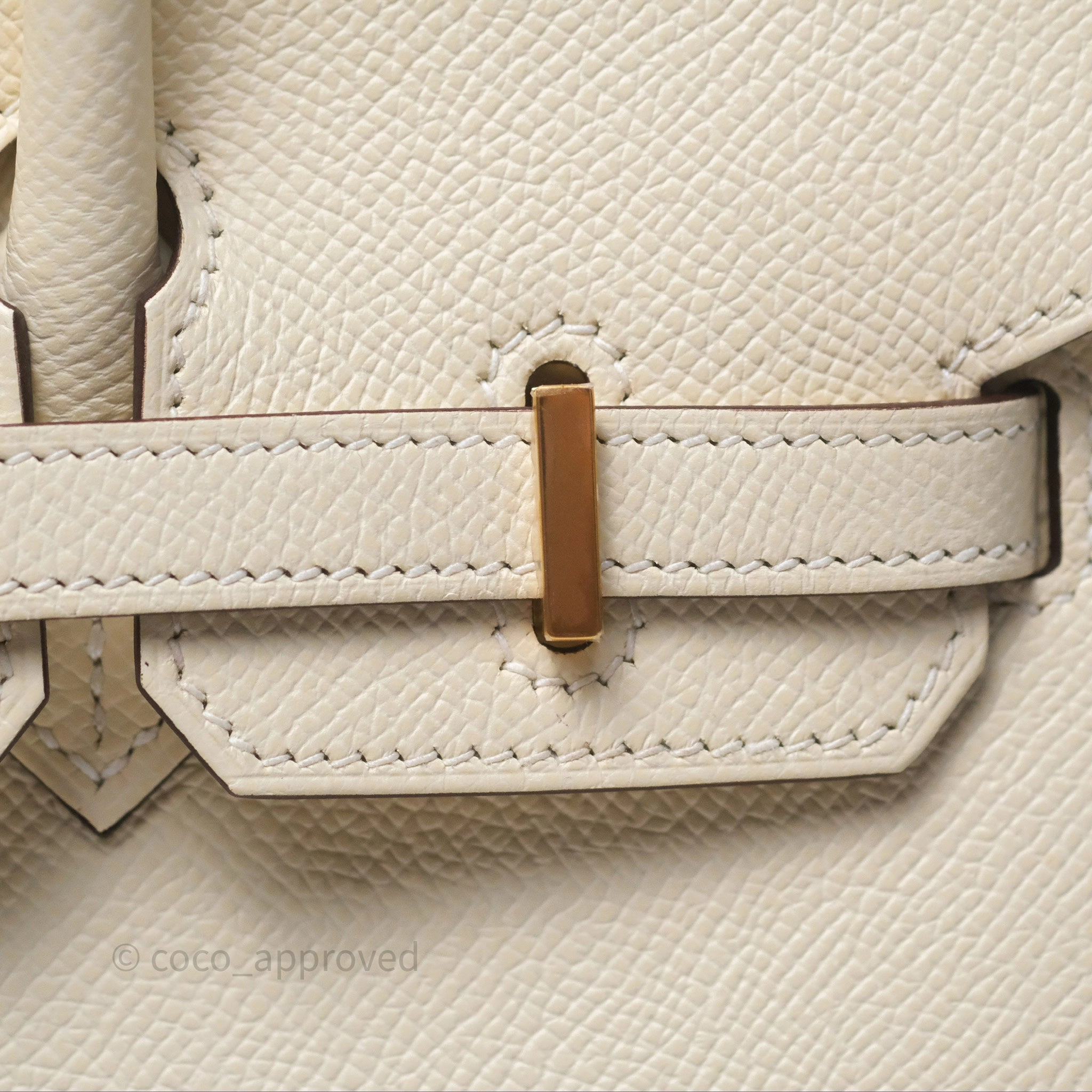 Herms Birkin 25 Sellier Nata I2 Epsom Gold Hardware