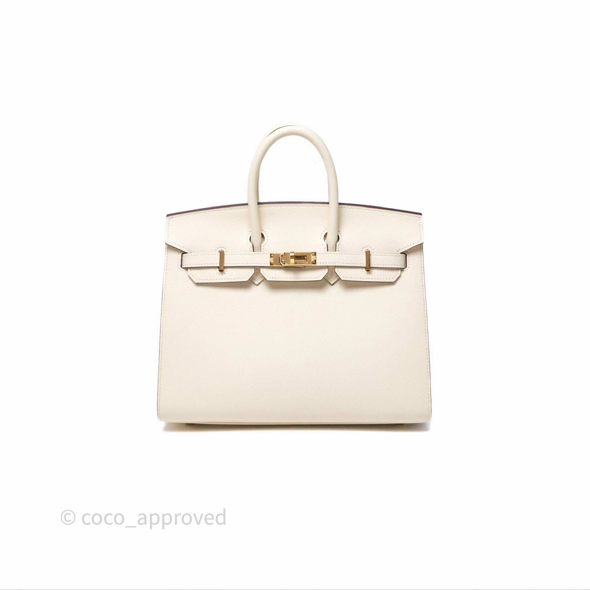 Herms Birkin 25 Sellier Nata I2 Epsom Gold Hardware