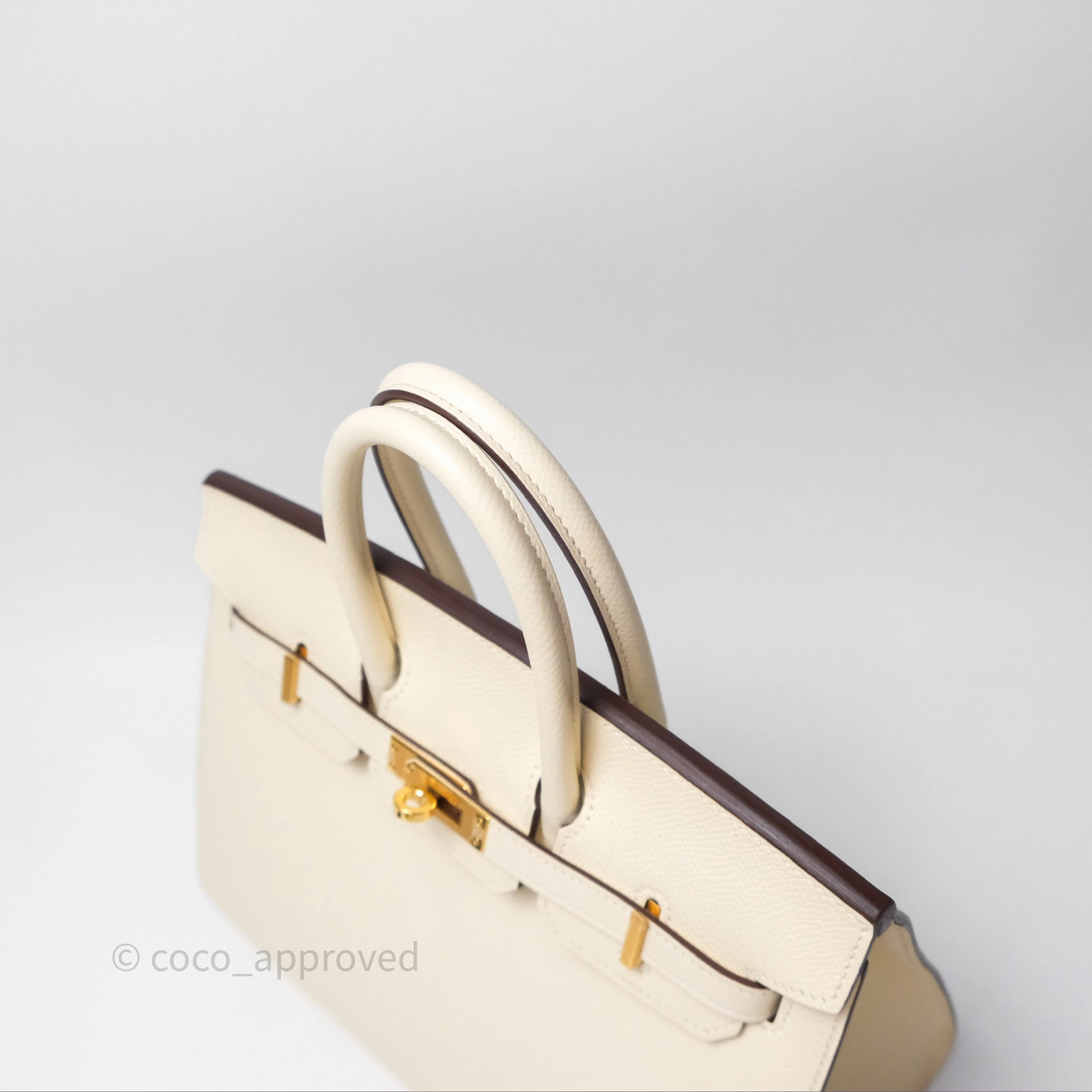 Herms Birkin 25 Sellier Nata I2 Epsom Gold Hardware