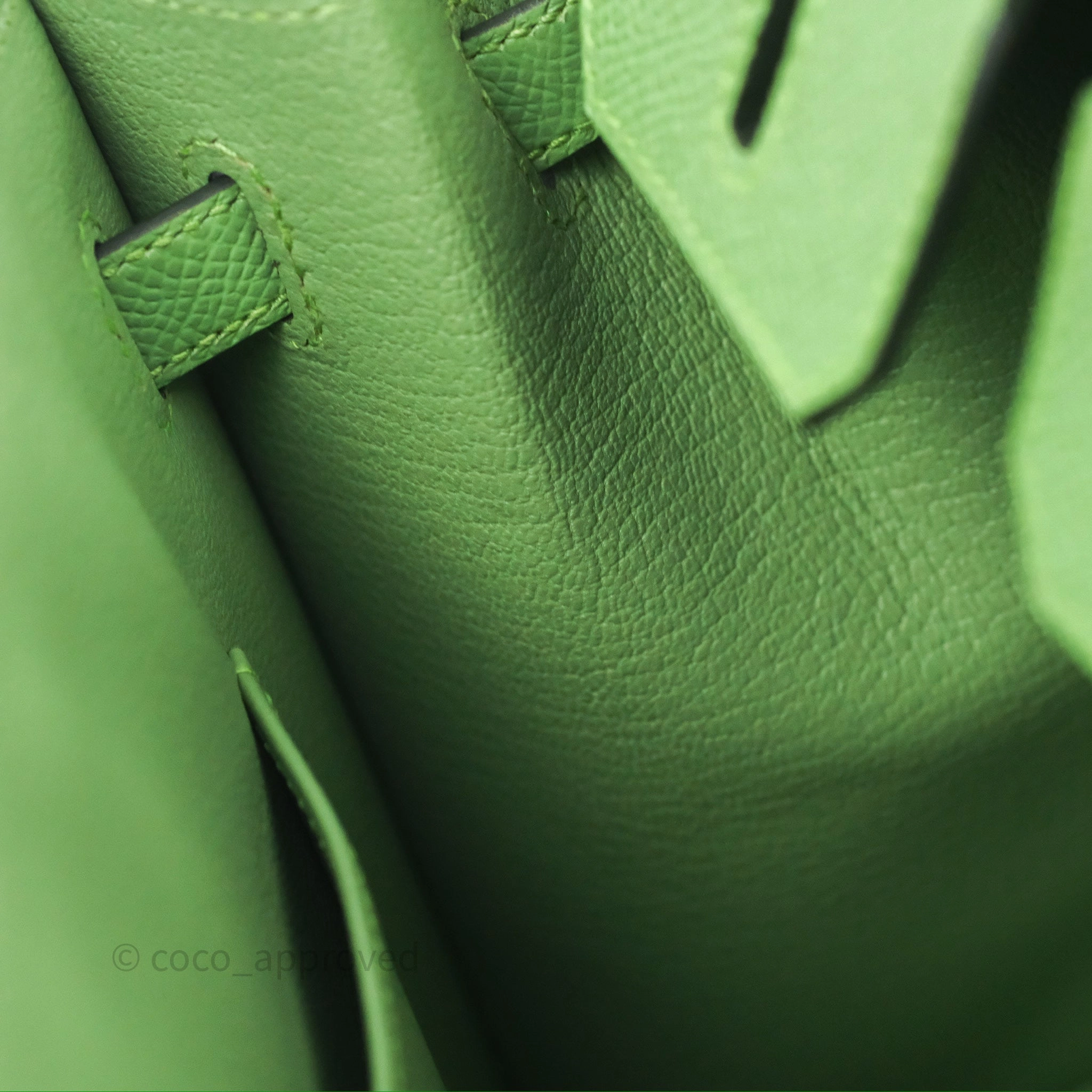 Herms Birkin 25 Sellier Vert Criquet 3I Epsom Gold Hardware