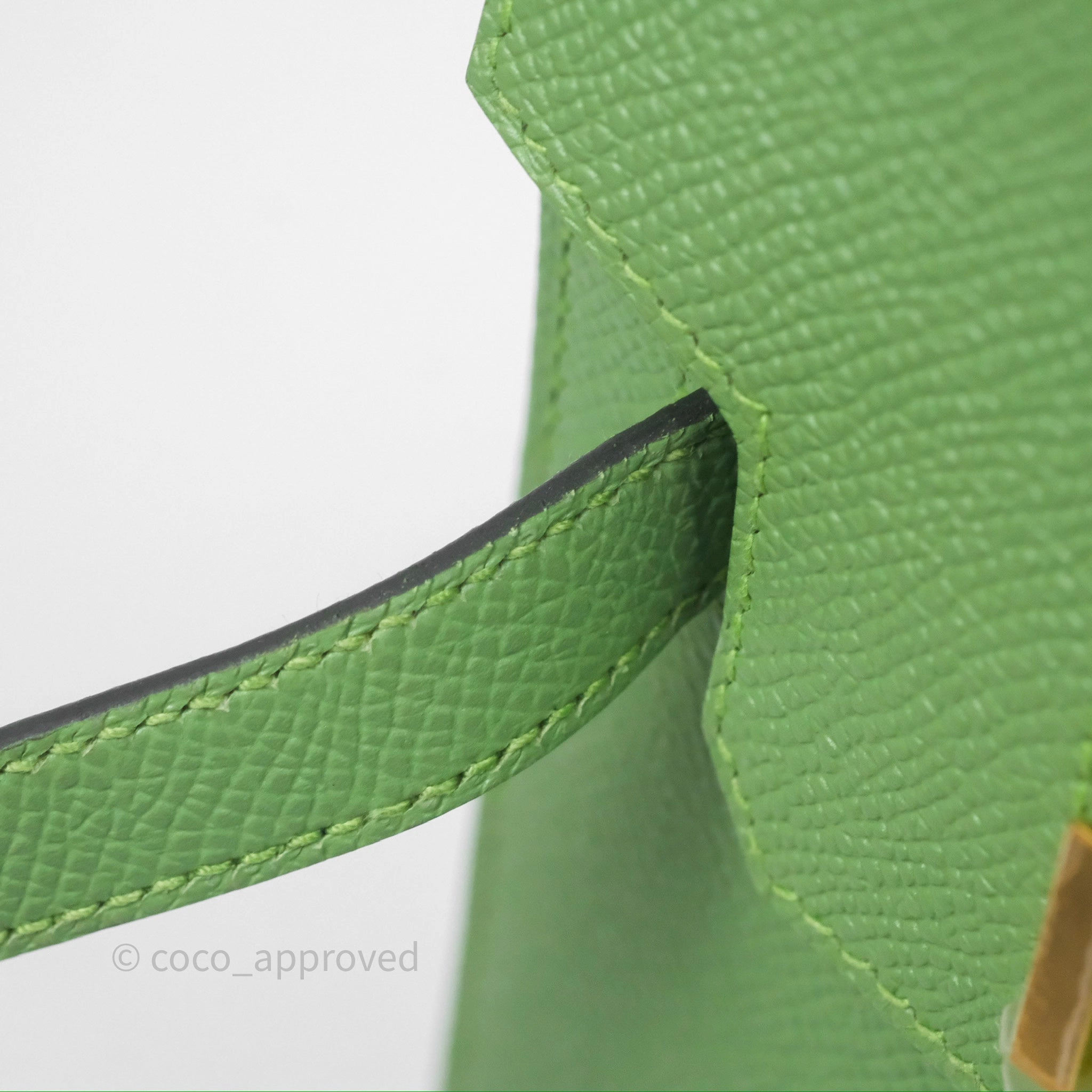 Herms Birkin 25 Sellier Vert Criquet 3I Epsom Gold Hardware