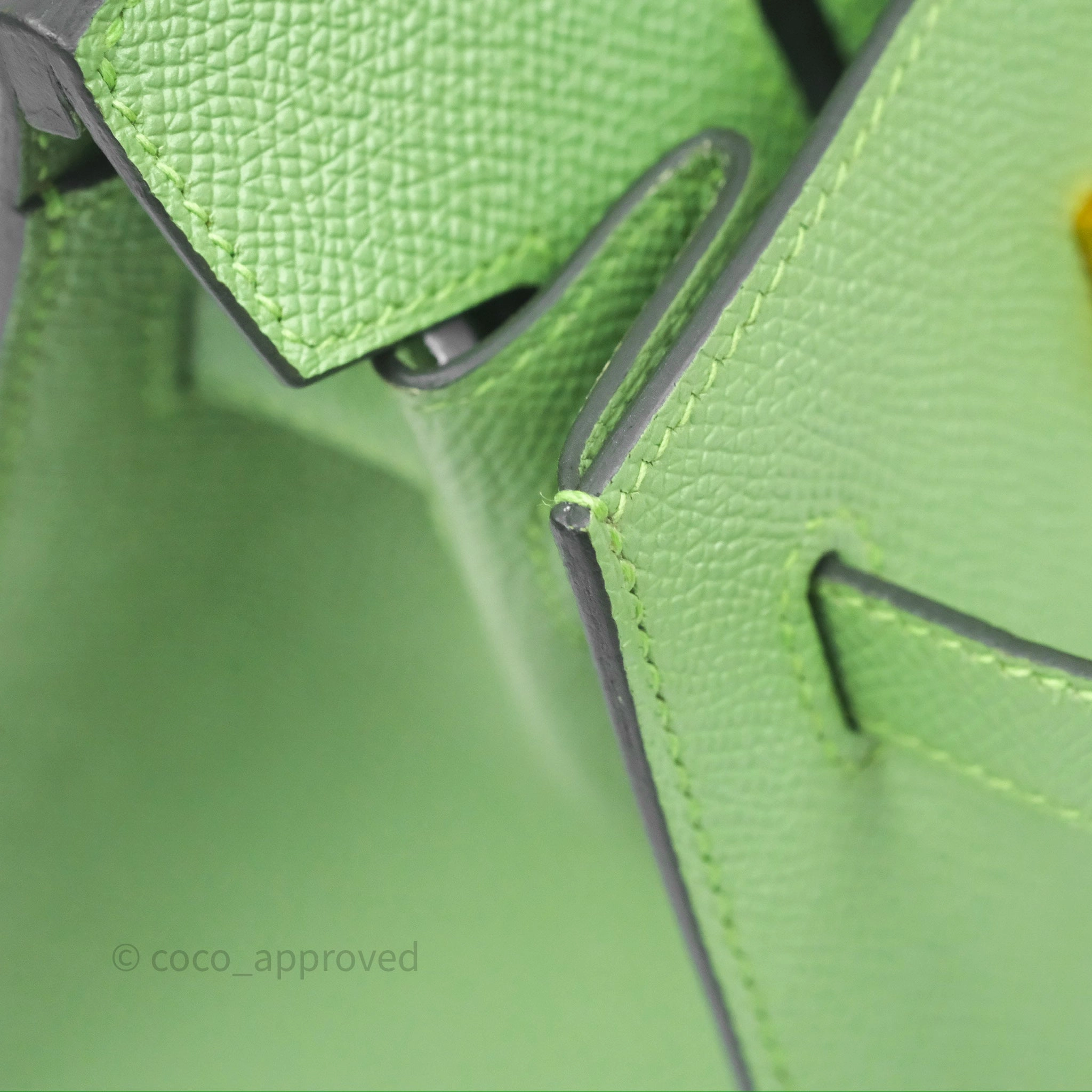 Herms Birkin 25 Sellier Vert Criquet 3I Epsom Gold Hardware