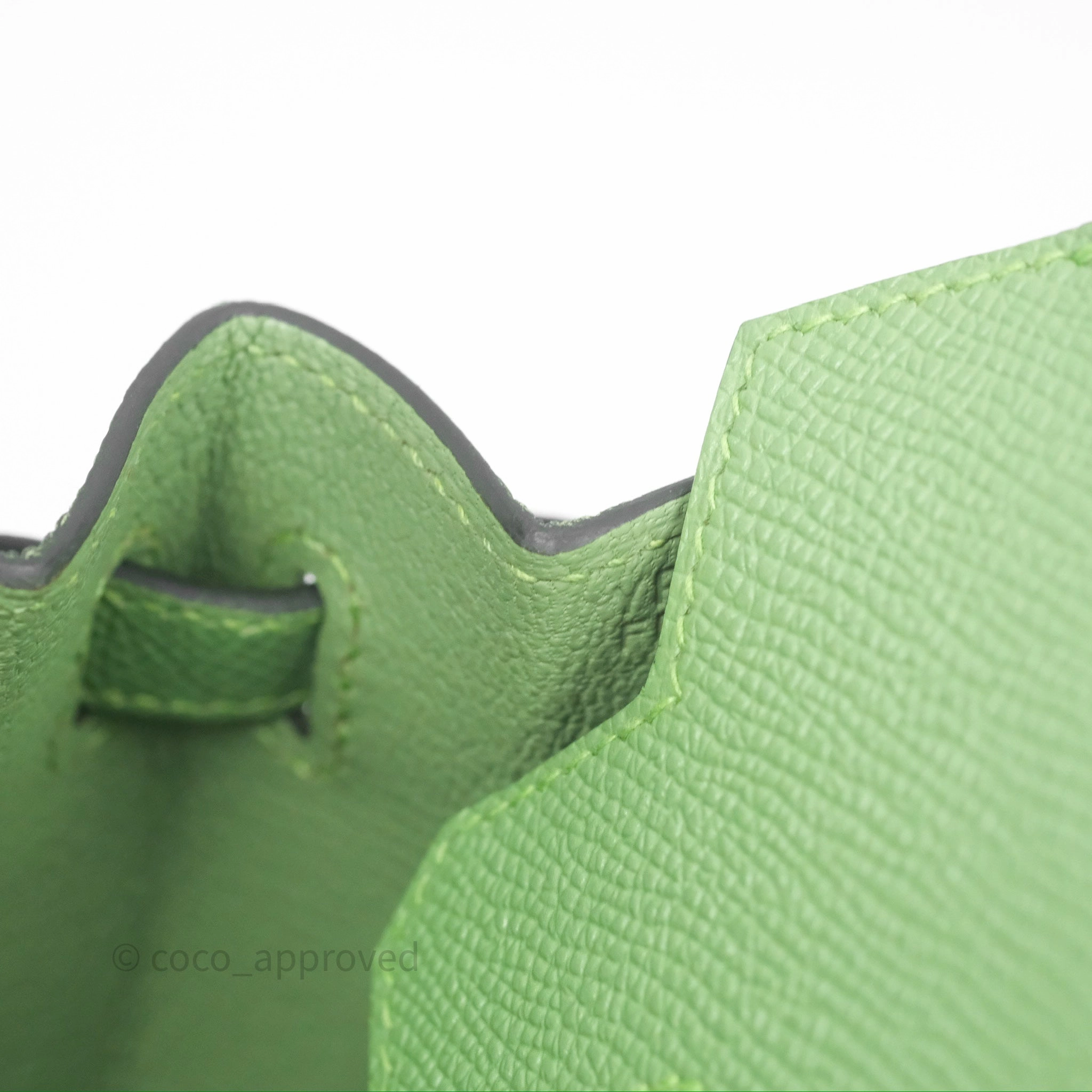 Herms Birkin 25 Sellier Vert Criquet 3I Epsom Gold Hardware