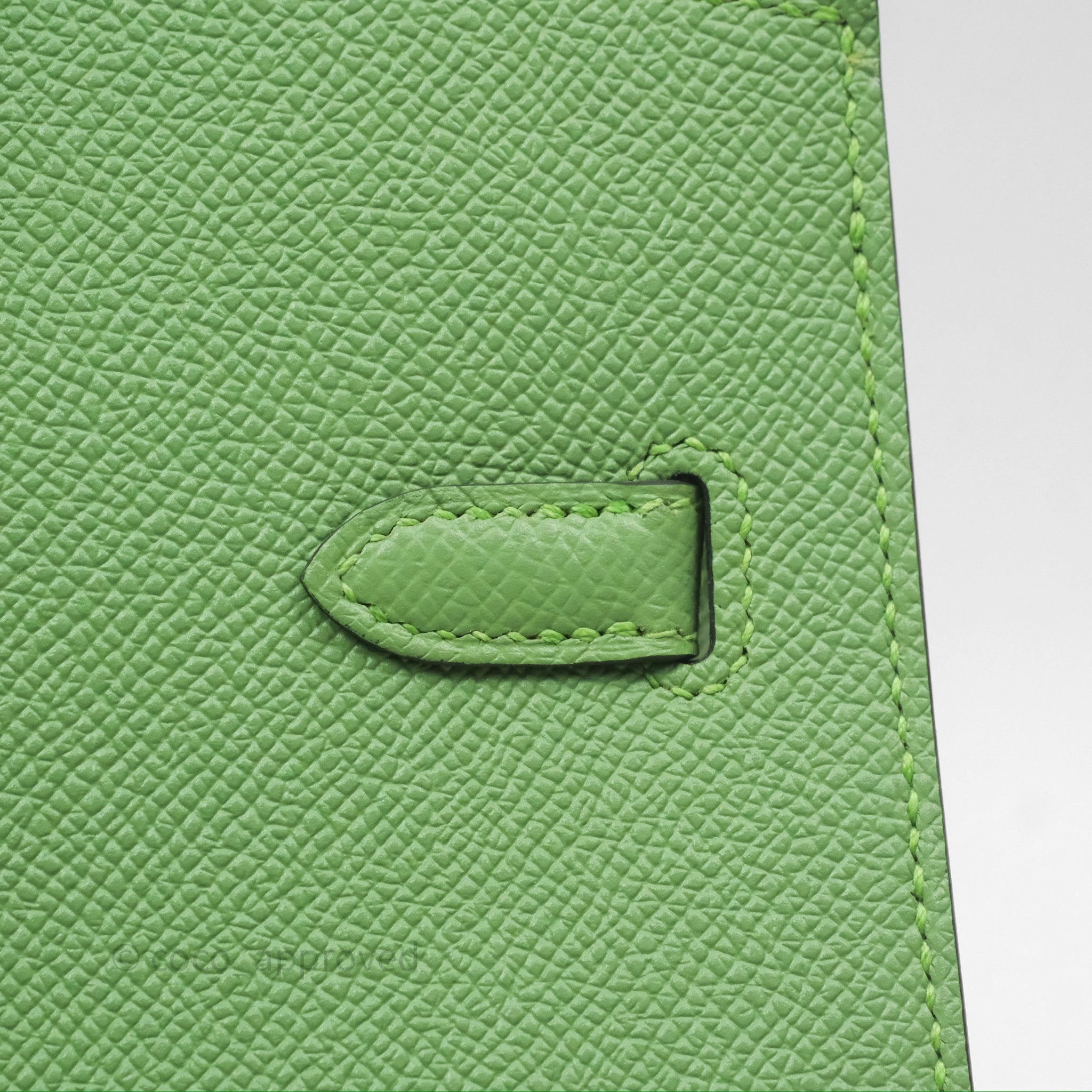 Herms Birkin 25 Sellier Vert Criquet 3I Epsom Gold Hardware