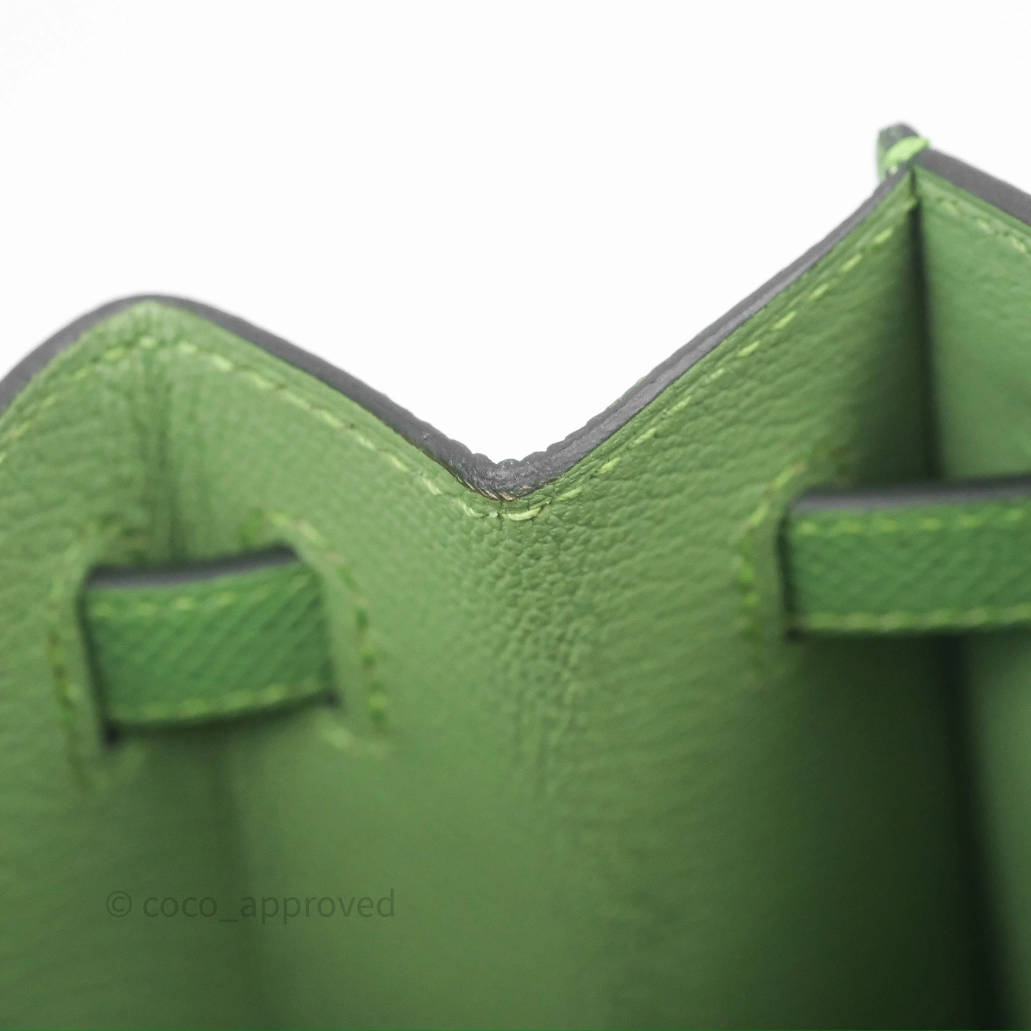 Herms Birkin 25 Sellier Vert Criquet 3I Epsom Gold Hardware