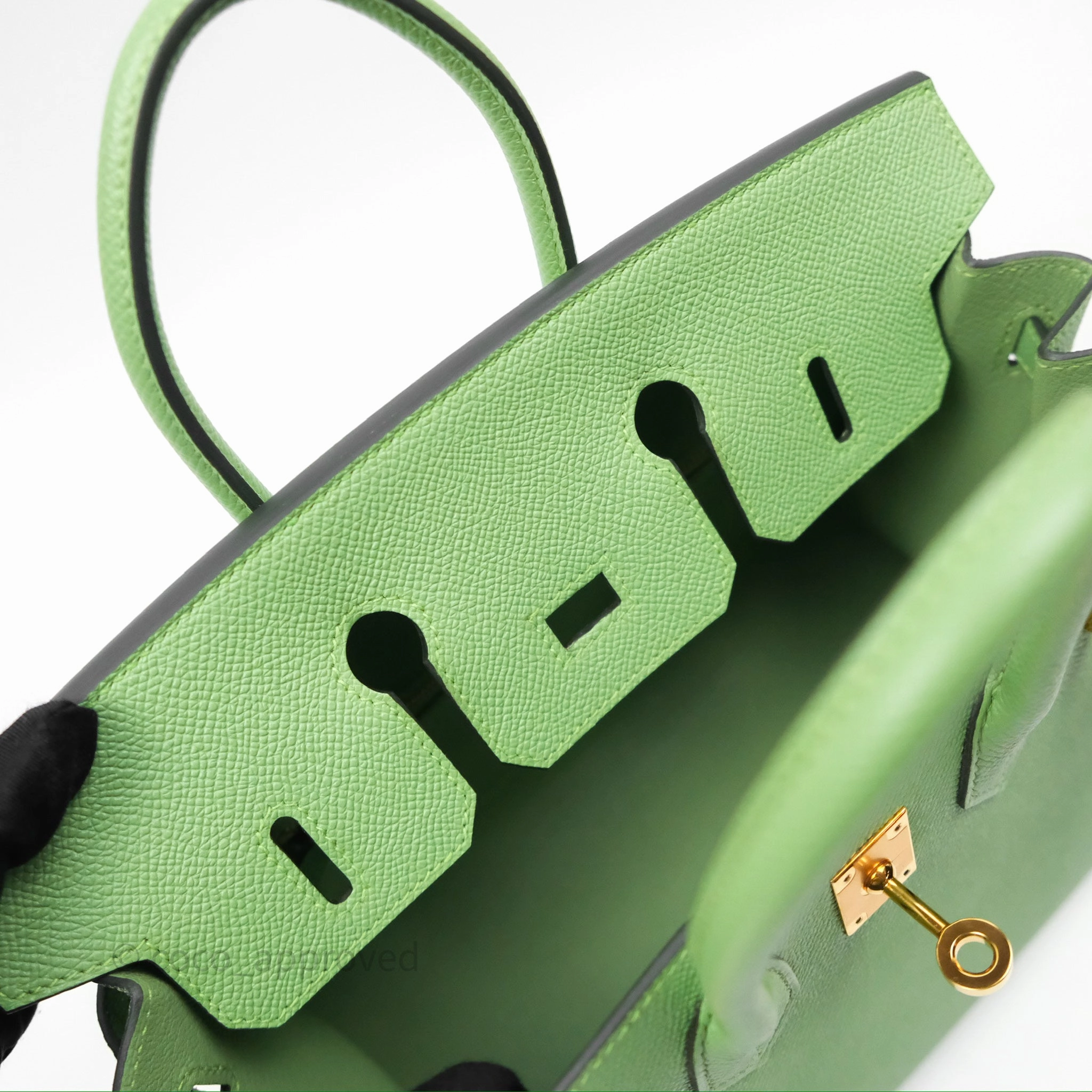Herms Birkin 25 Sellier Vert Criquet 3I Epsom Gold Hardware