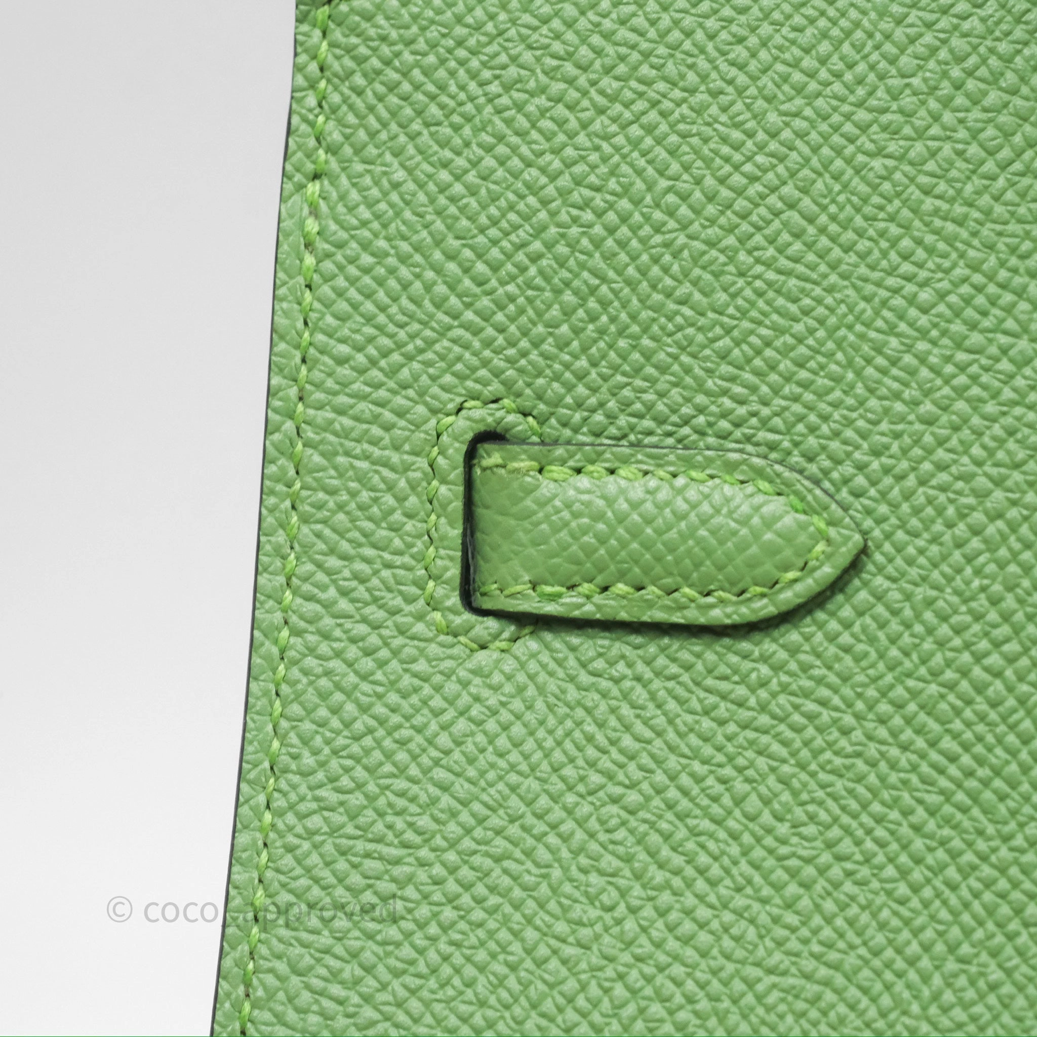 Herms Birkin 25 Sellier Vert Criquet 3I Epsom Gold Hardware