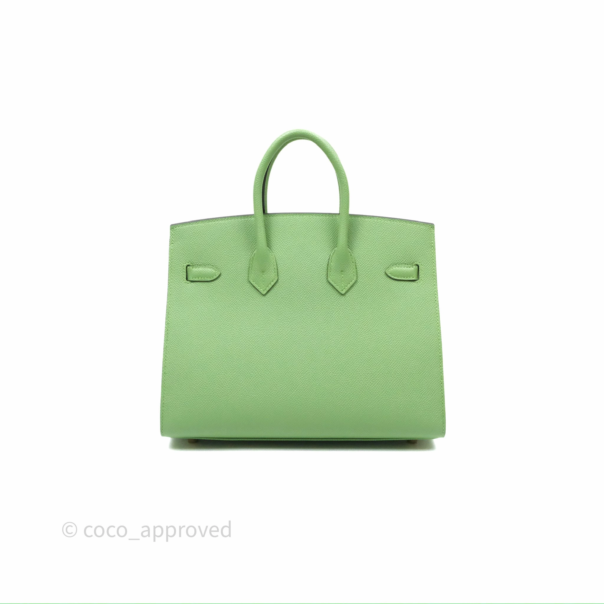 Herms Birkin 25 Sellier Vert Criquet 3I Epsom Gold Hardware