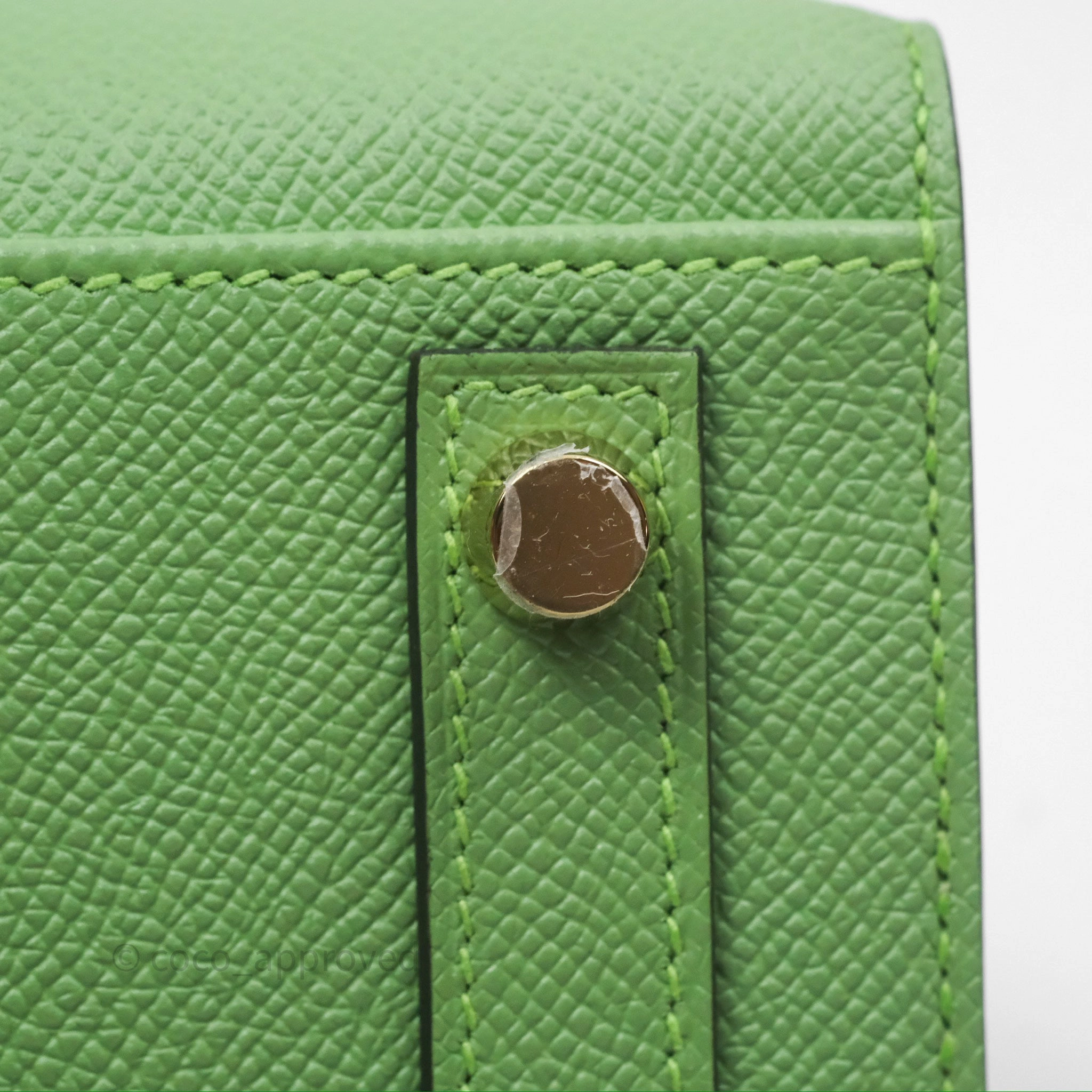 Herms Birkin 25 Sellier Vert Criquet 3I Epsom Gold Hardware