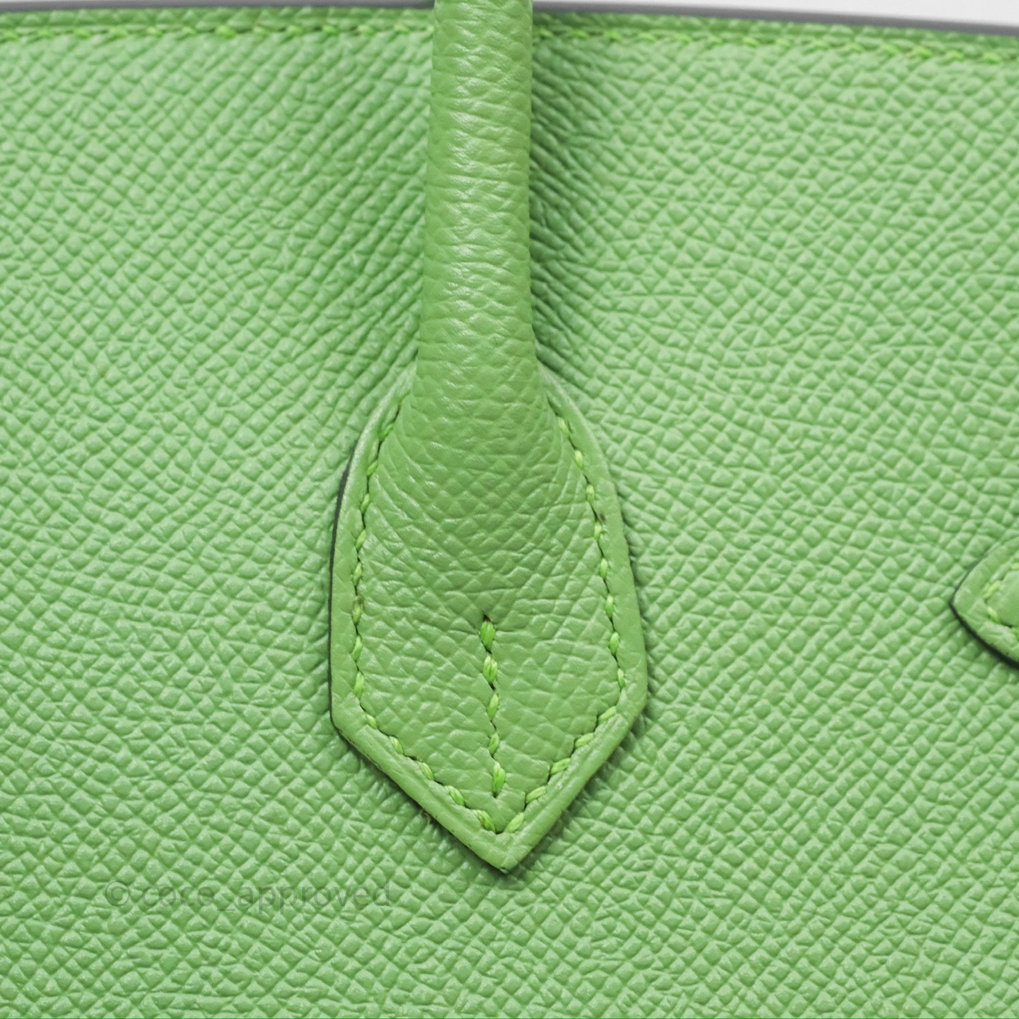 Herms Birkin 25 Sellier Vert Criquet 3I Epsom Gold Hardware