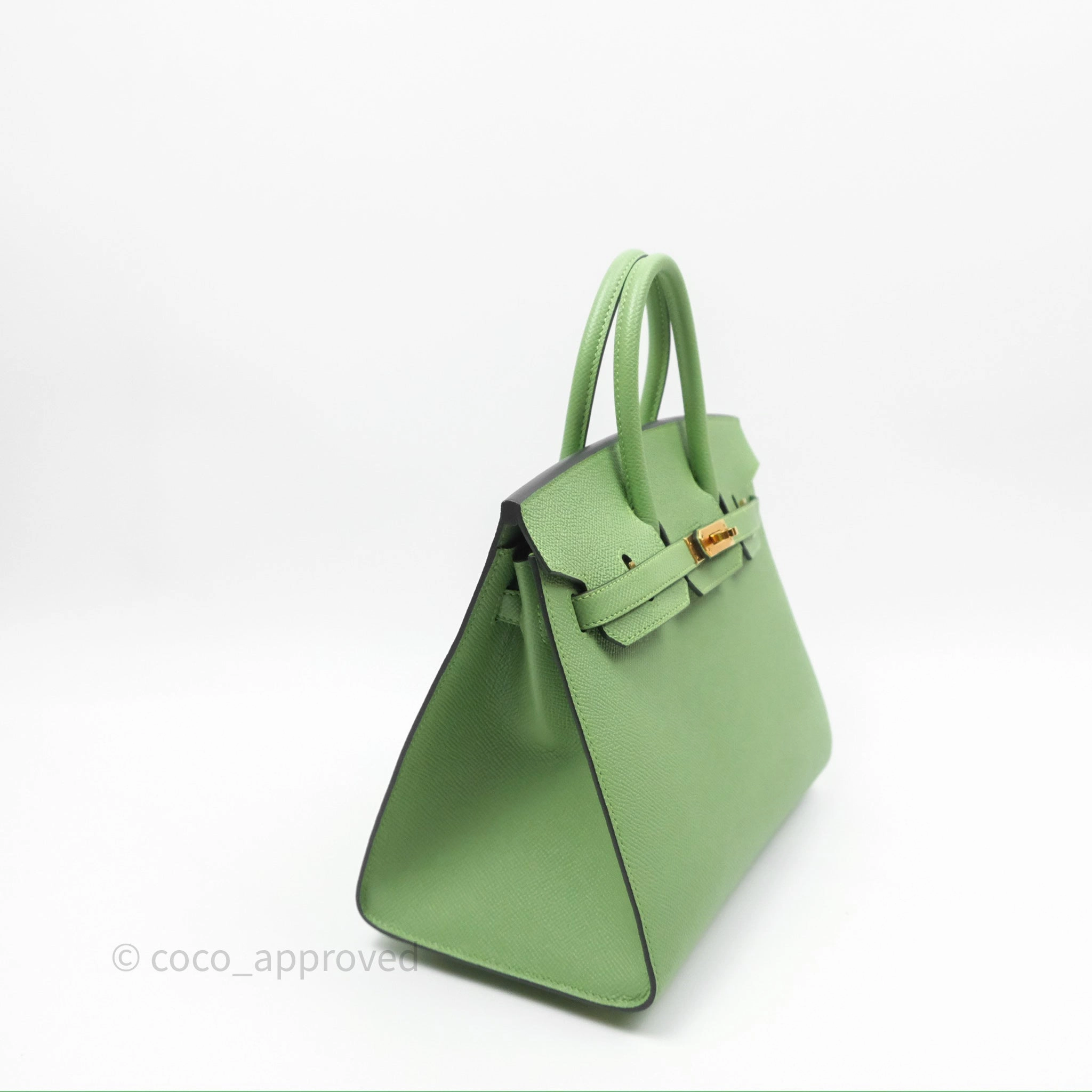 Herms Birkin 25 Sellier Vert Criquet 3I Epsom Gold Hardware