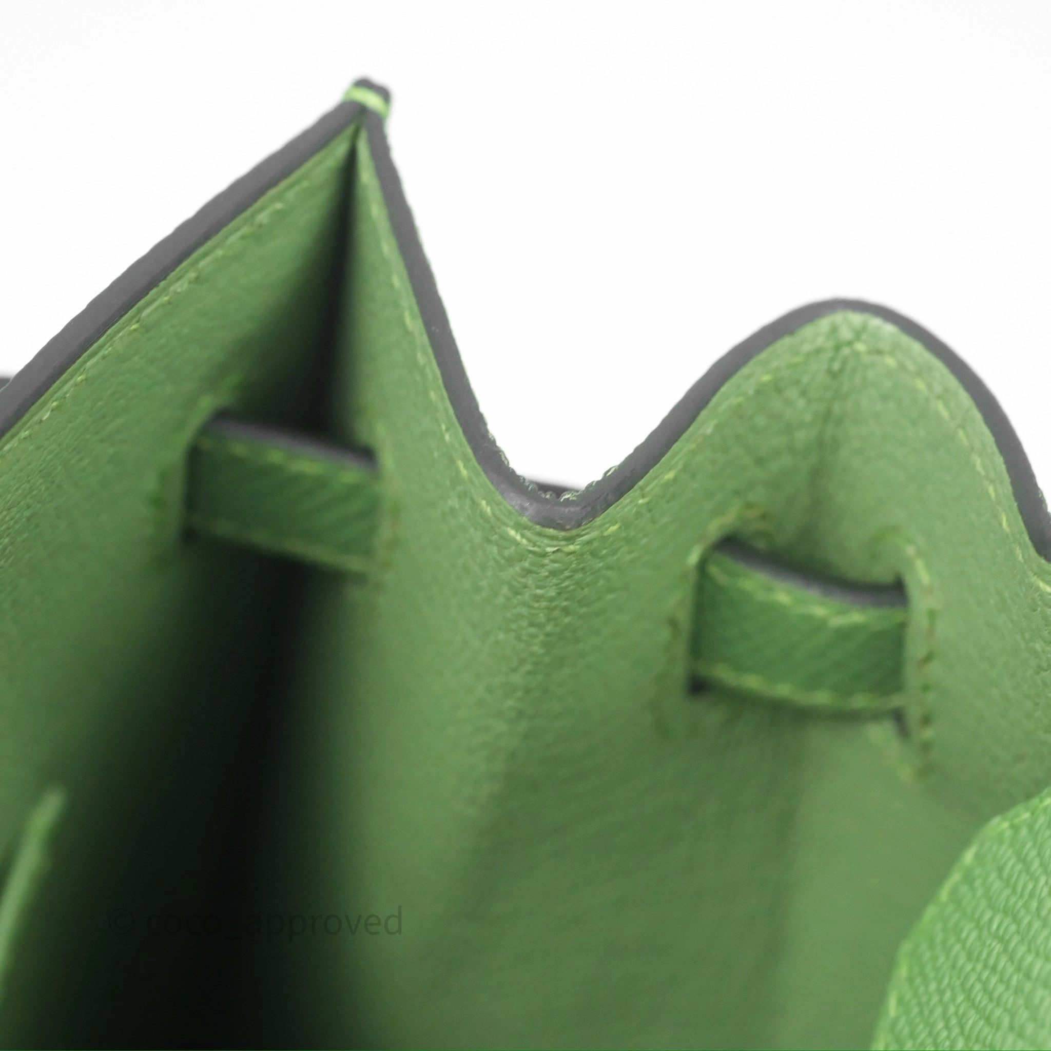 Herms Birkin 25 Sellier Vert Criquet 3I Epsom Gold Hardware