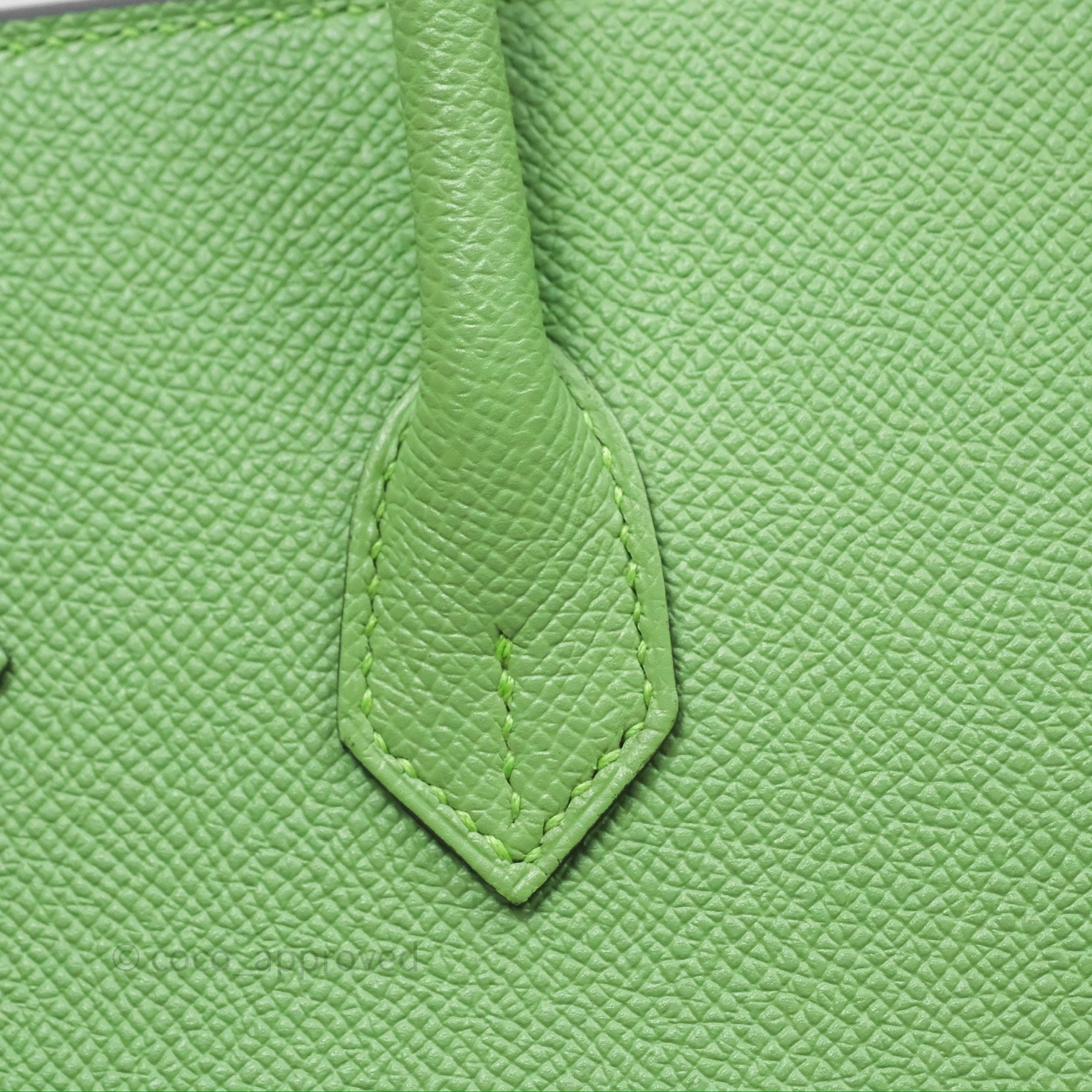 Herms Birkin 25 Sellier Vert Criquet 3I Epsom Gold Hardware