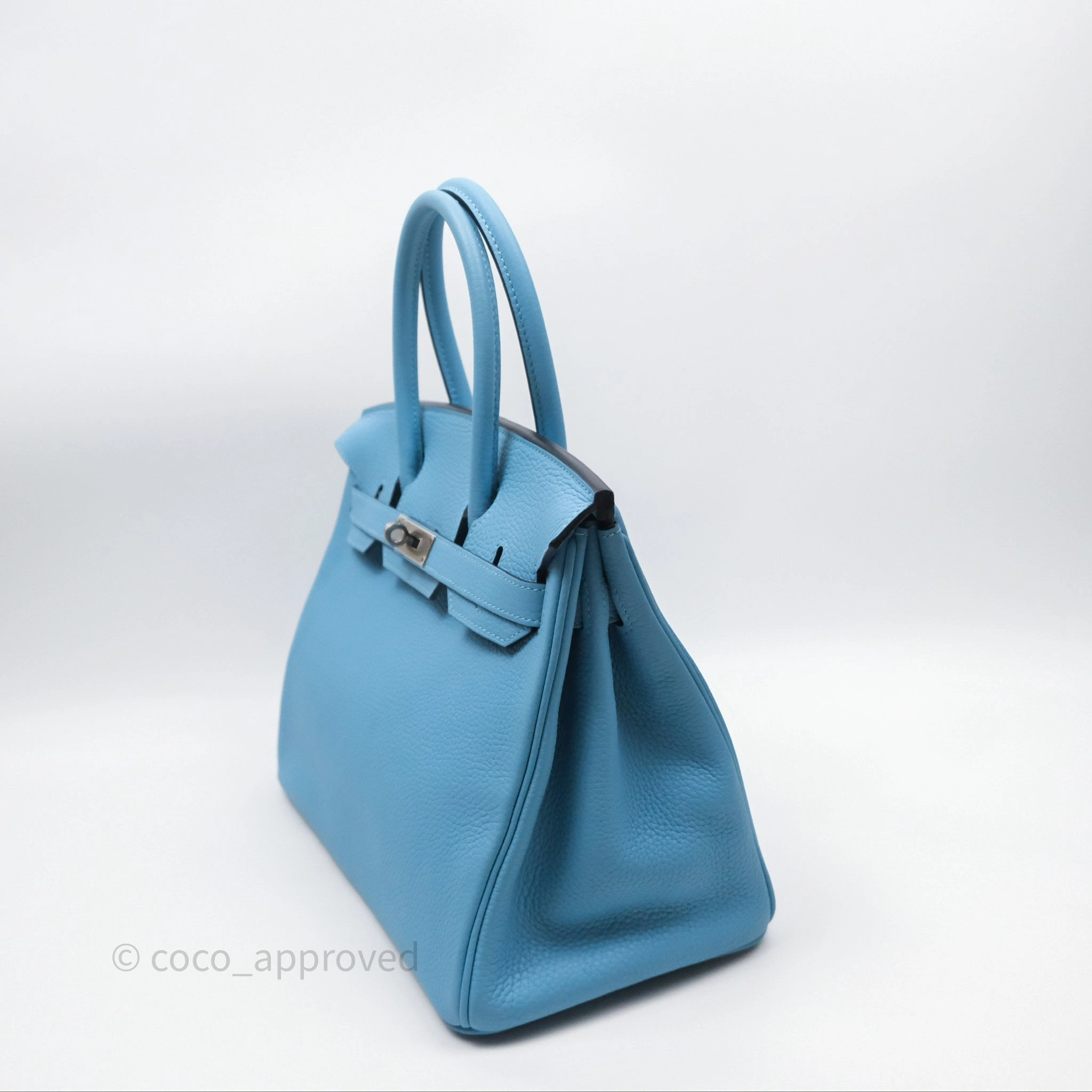 Herms Birkin 30 Bleu De Nord Togo Palladium Hardware