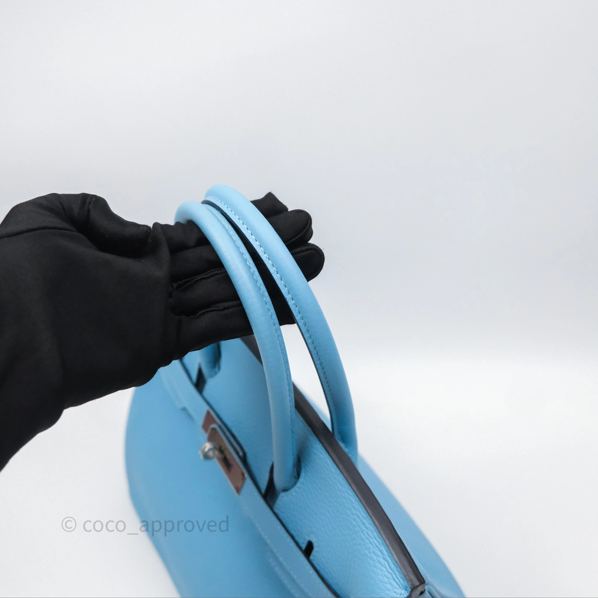 Herms Birkin 30 Bleu De Nord Togo Palladium Hardware
