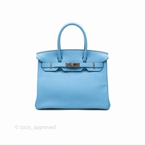 Herms Birkin 30 Bleu De Nord Togo Palladium Hardware