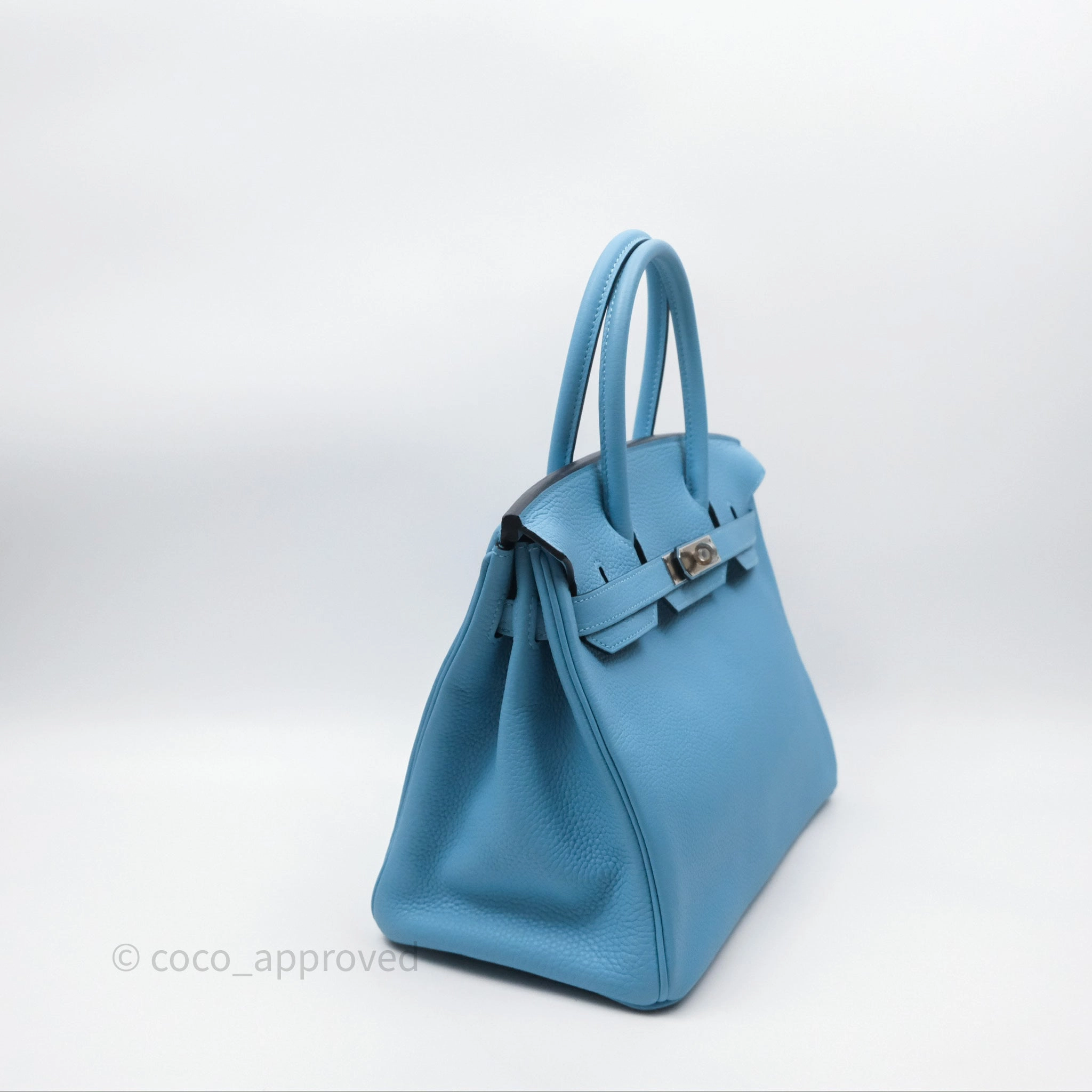 Herms Birkin 30 Bleu De Nord Togo Palladium Hardware
