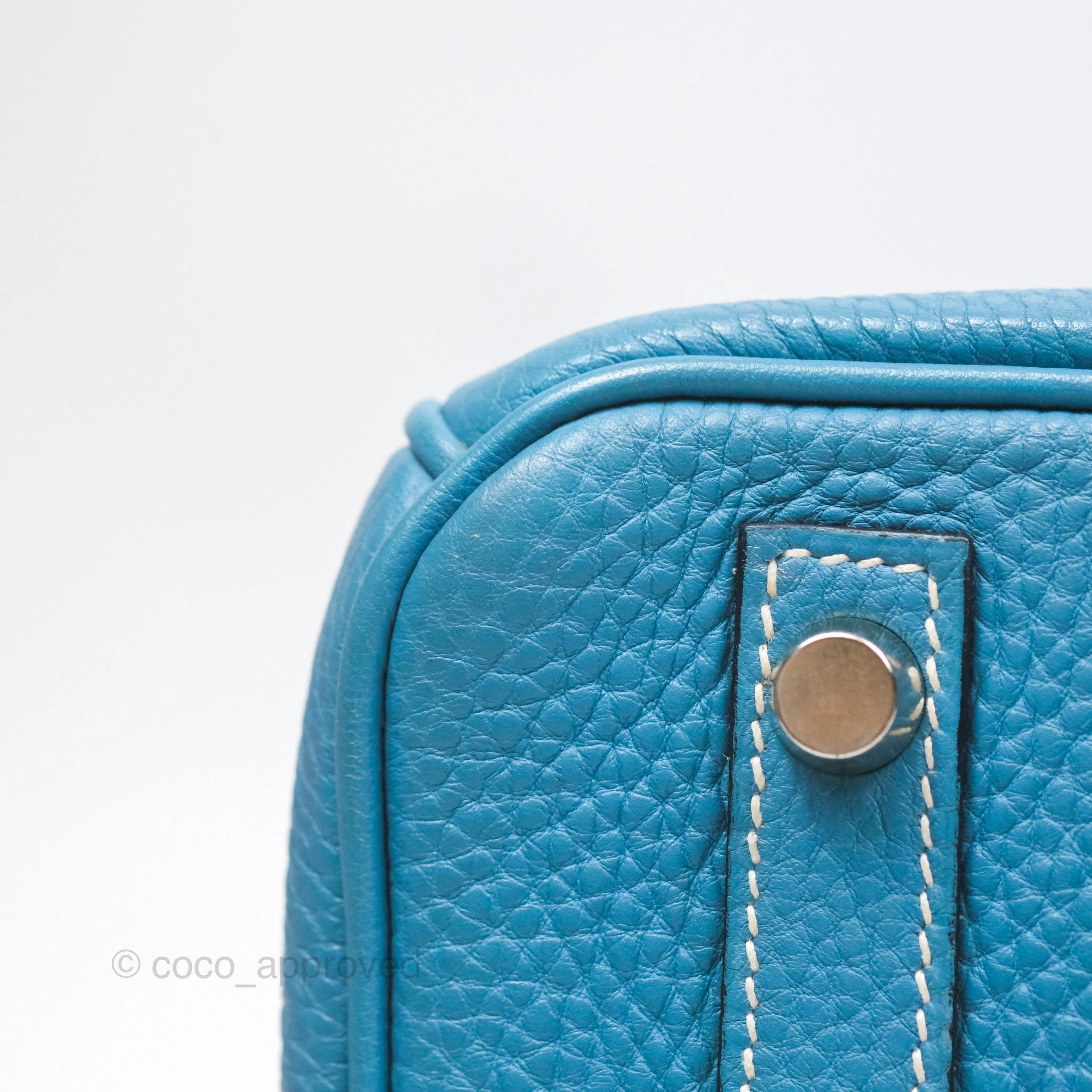 Herms Birkin 30 Blue Jean Togo Palladium Hardware