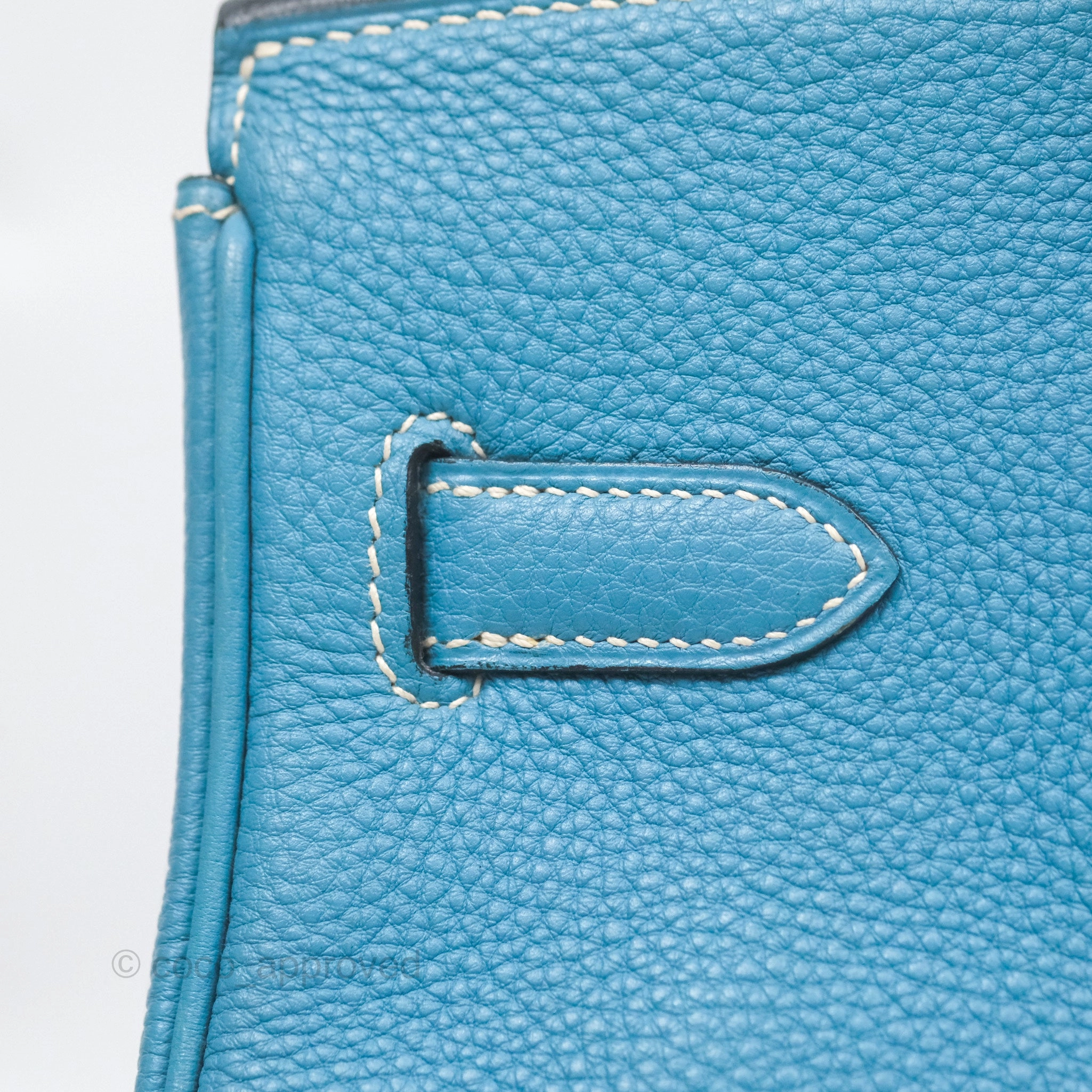 Herms Birkin 30 Blue Jean Togo Palladium Hardware
