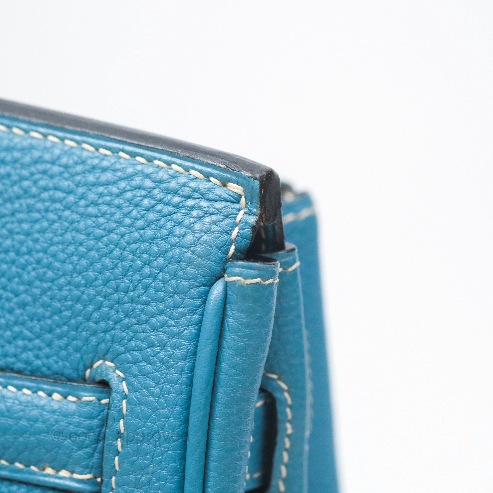 Herms Birkin 30 Blue Jean Togo Palladium Hardware