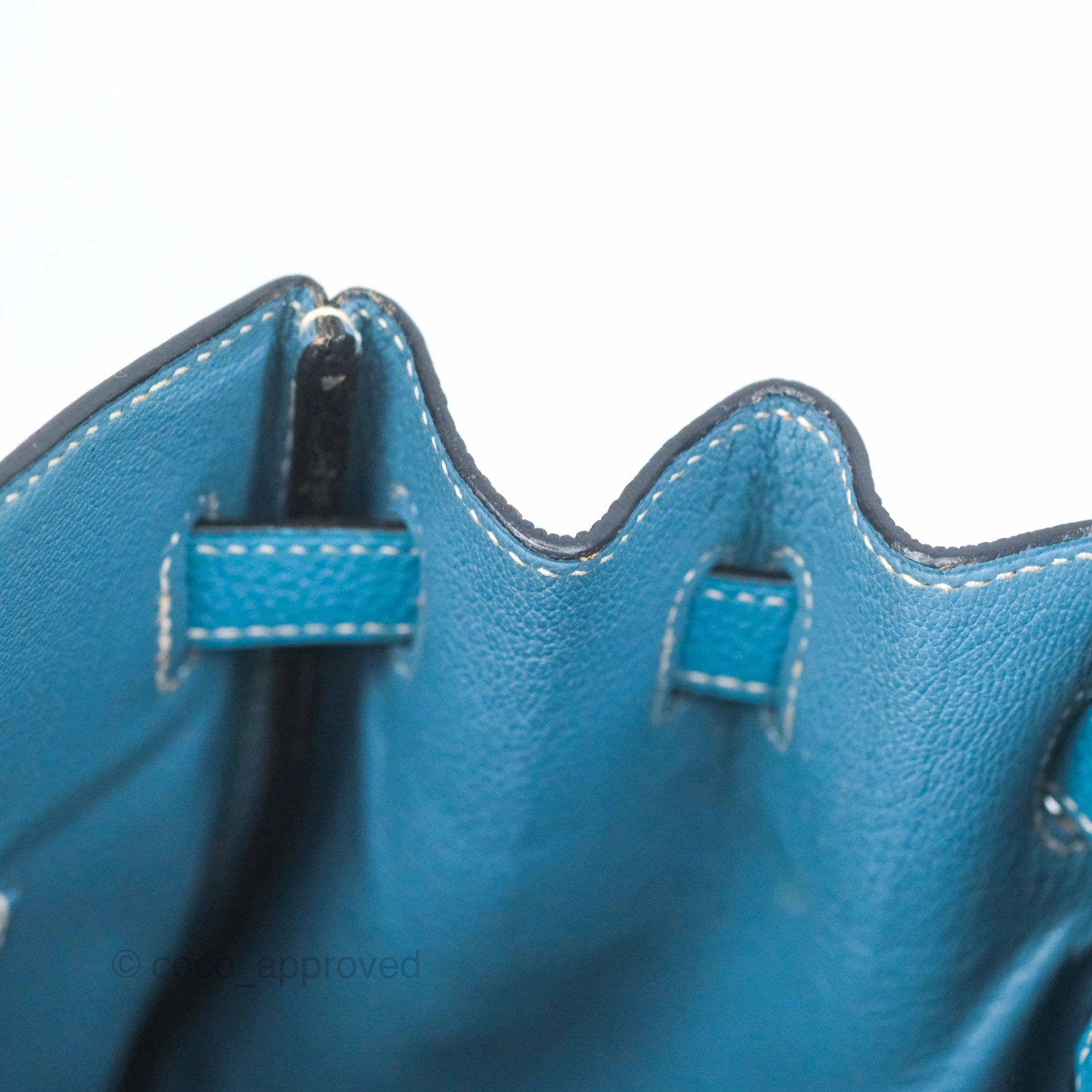 Herms Birkin 30 Blue Jean Togo Palladium Hardware