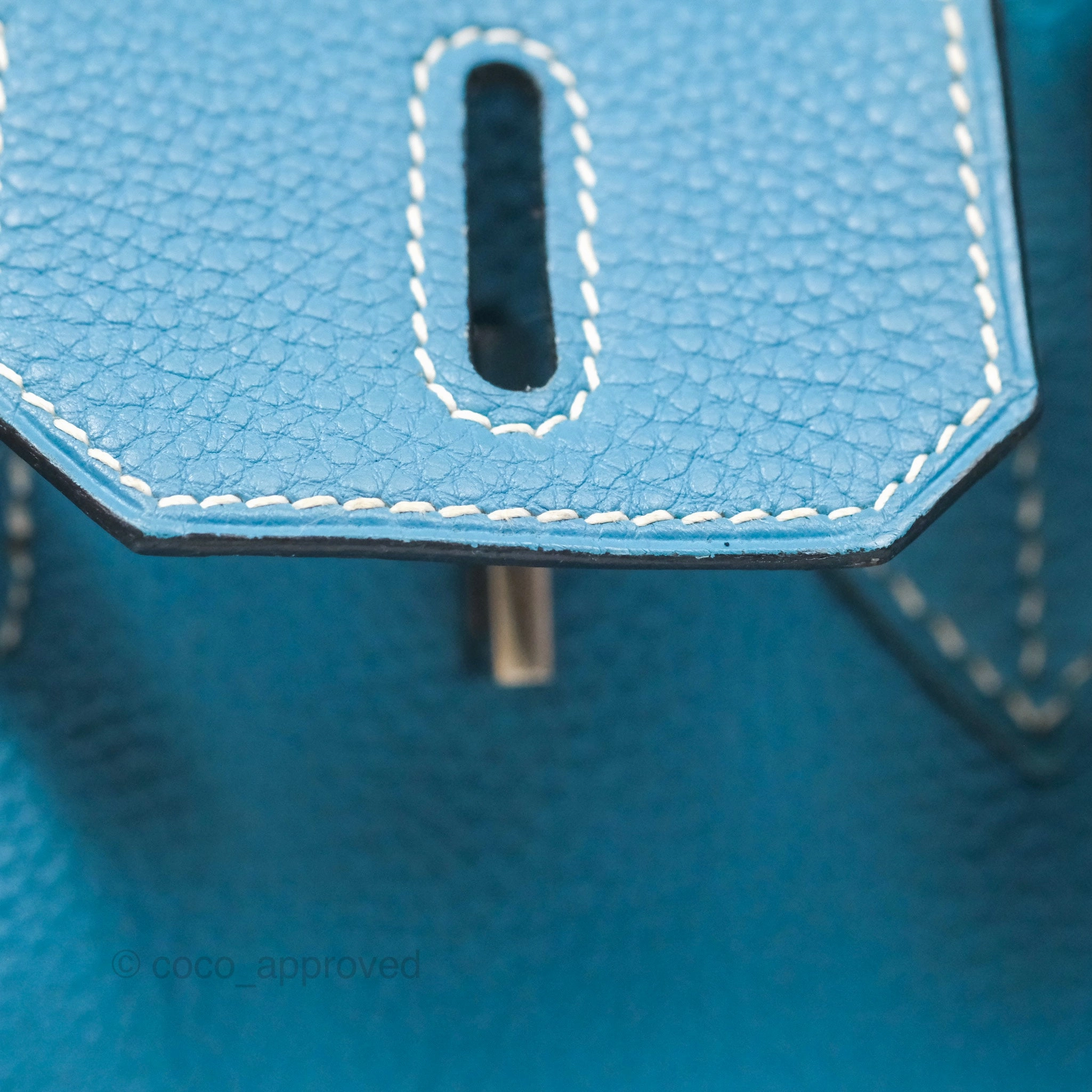 Herms Birkin 30 Blue Jean Togo Palladium Hardware