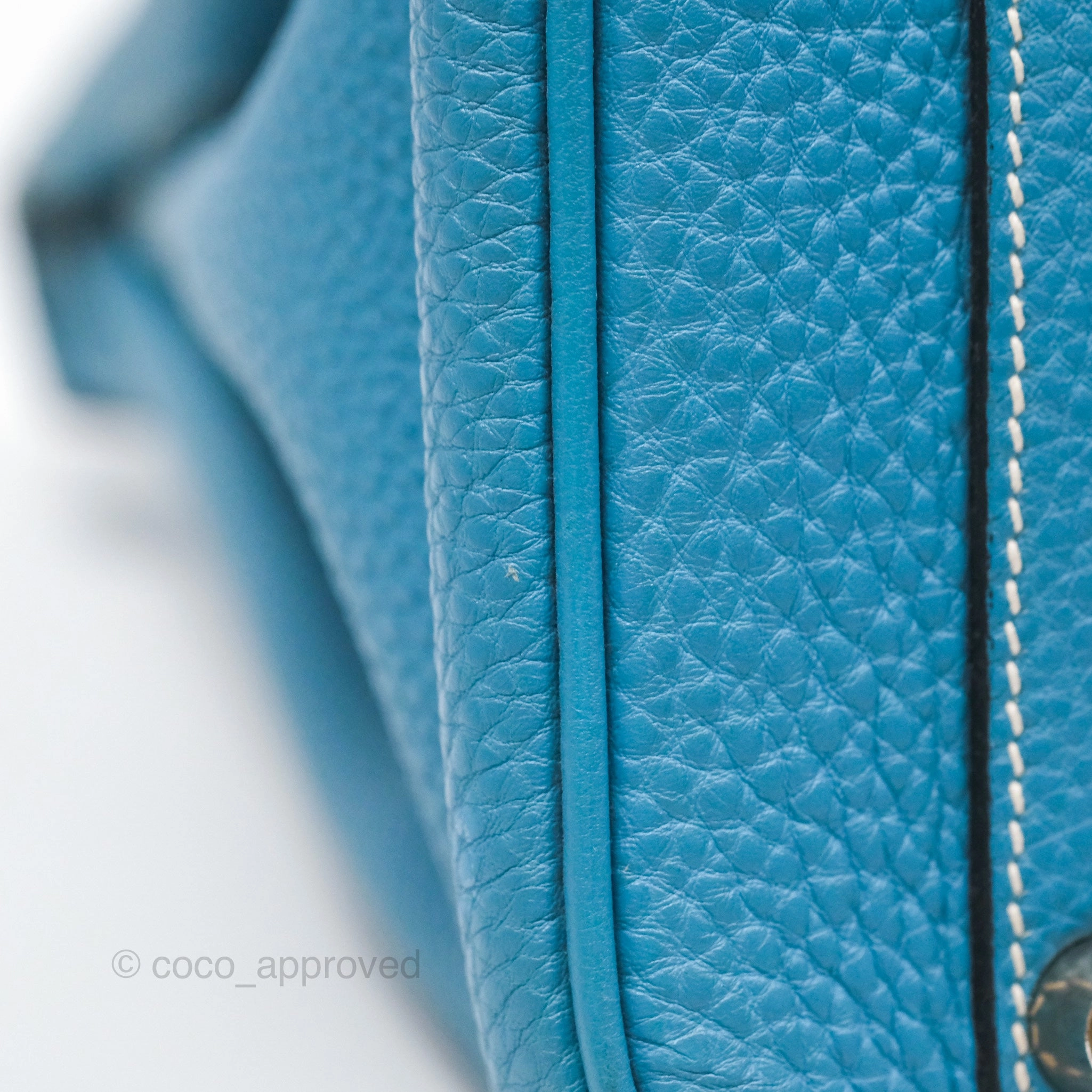 Herms Birkin 30 Blue Jean Togo Palladium Hardware