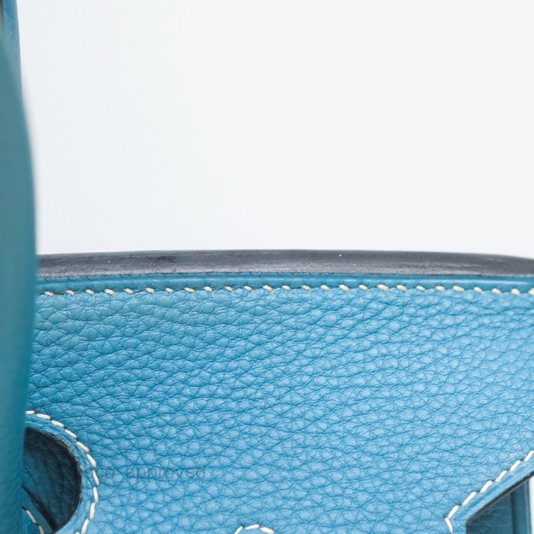 Herms Birkin 30 Blue Jean Togo Palladium Hardware