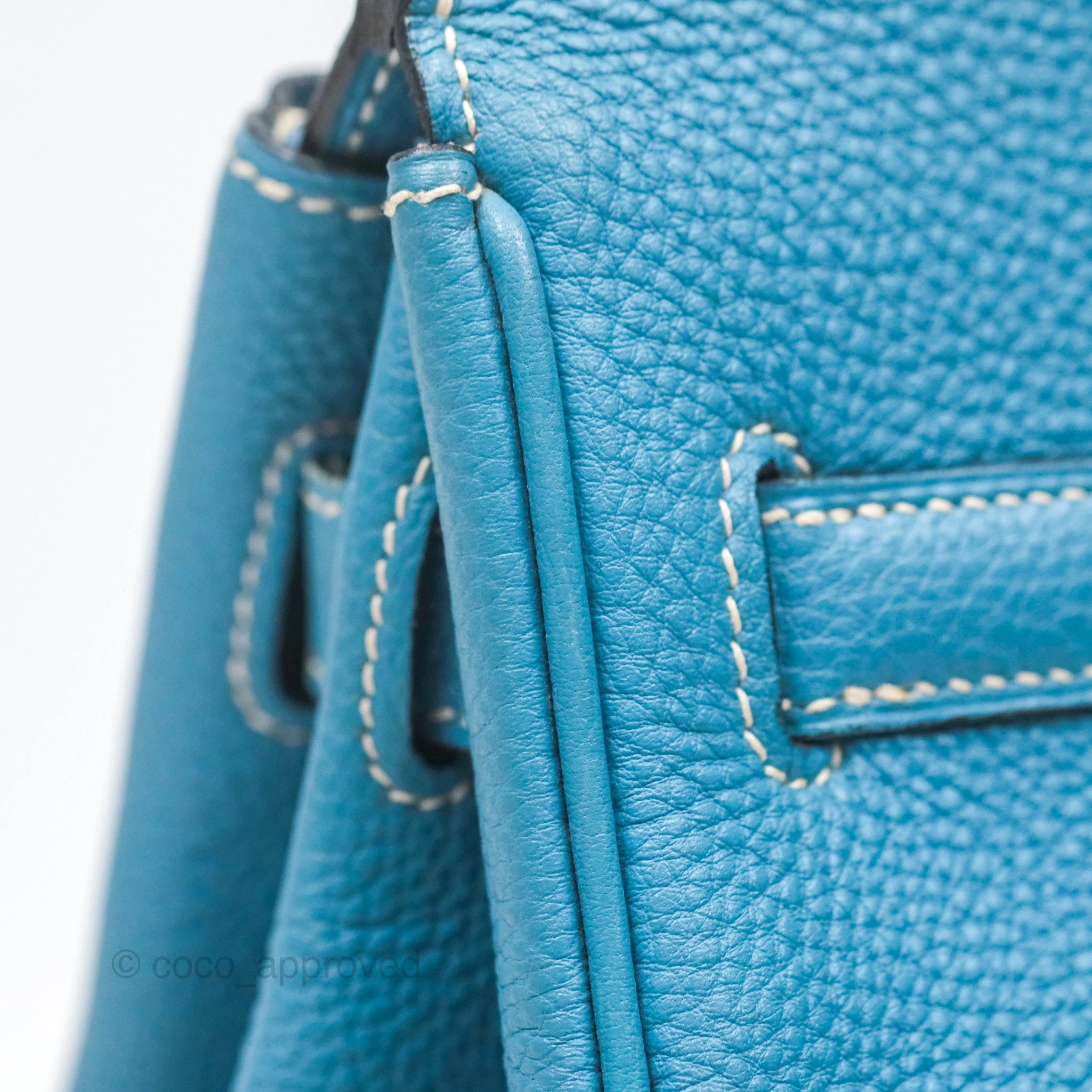 Herms Birkin 30 Blue Jean Togo Palladium Hardware